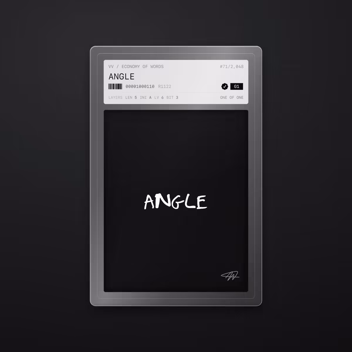 Economy of Words: ANGLE · #71
