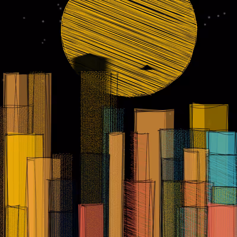 hastily-drawn cityscape sketch #113