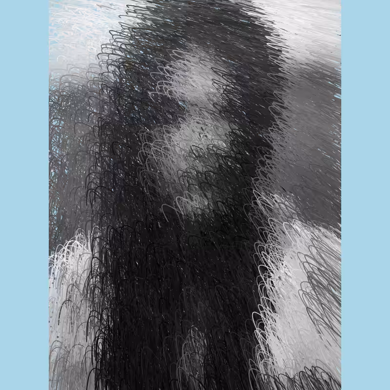 BNW Stroke Portrait #8