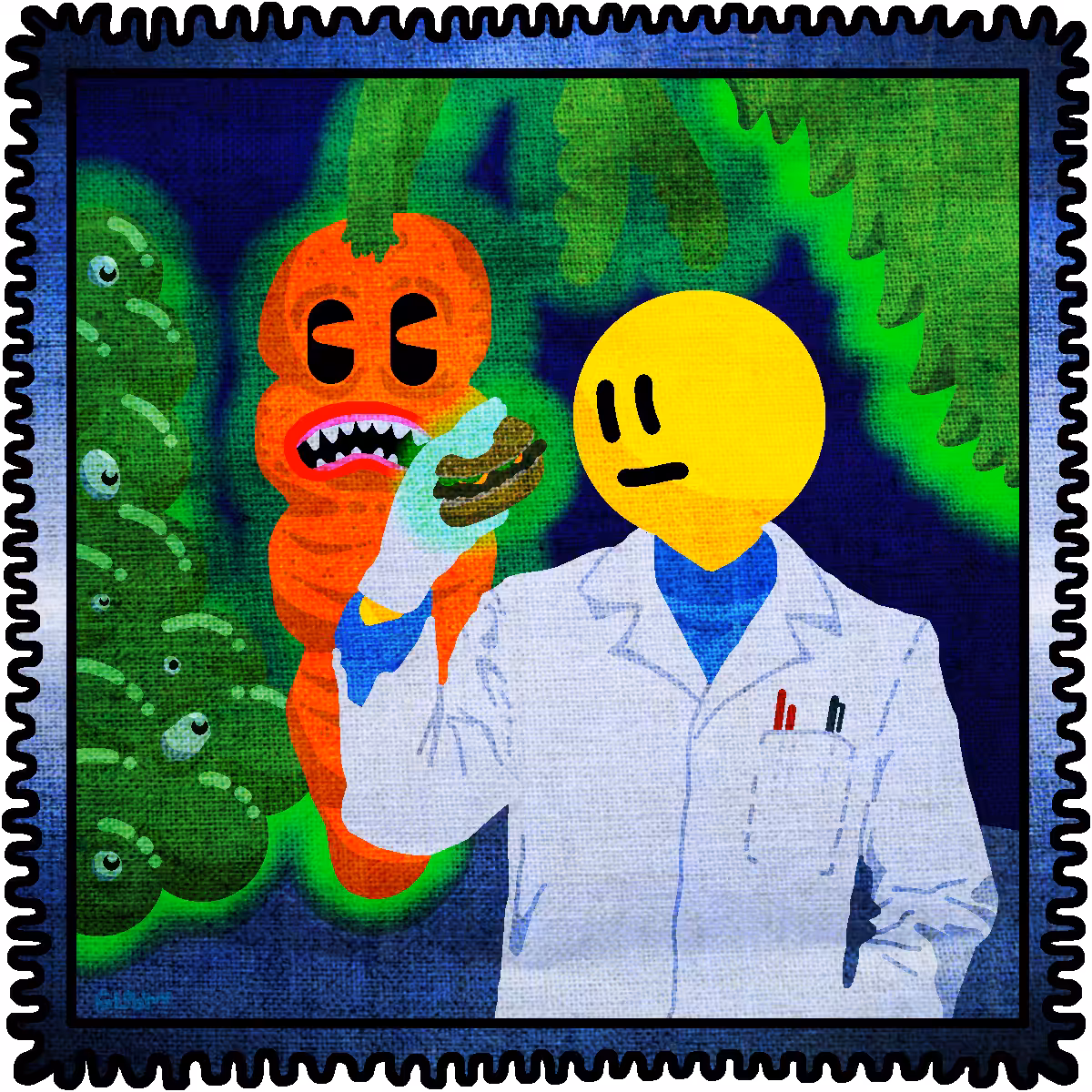 Genetic Experiment Stamp