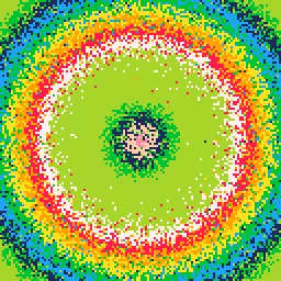 Pixel rainbow illustration #1