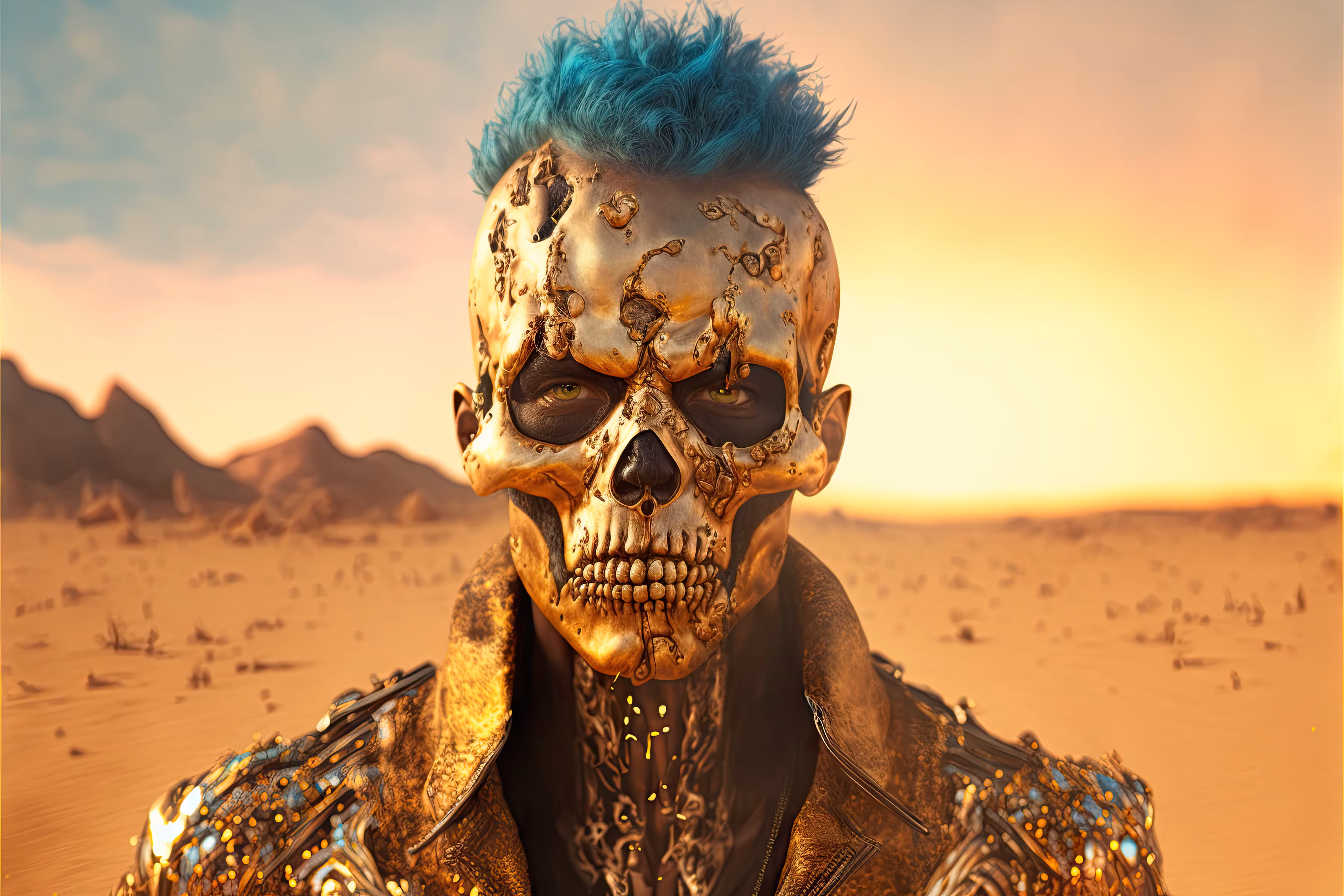 //// Alchemic Gold Skull Mask ////