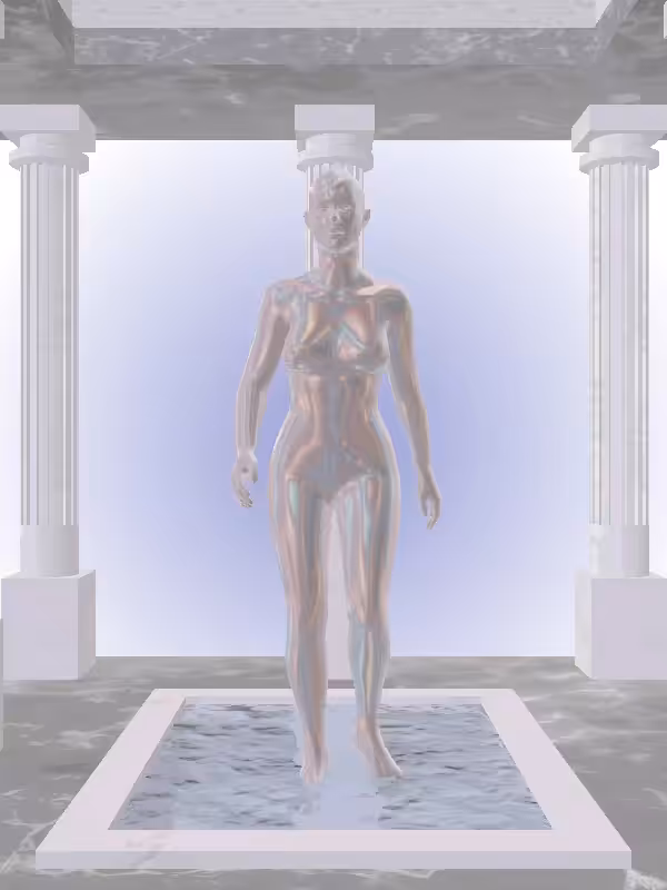 HeavenComputer: The Receding Holographic Glow Woman #2969