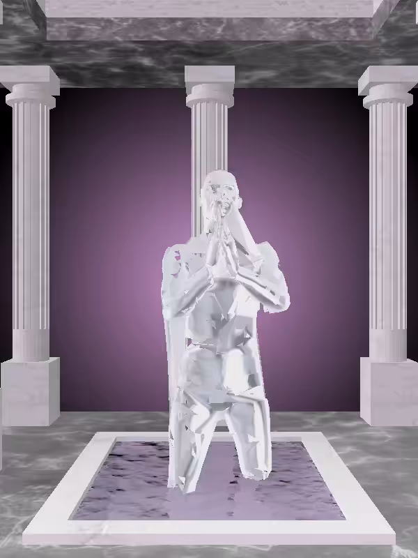 HeavenComputer: The Praying Silver Chrome Man #2461