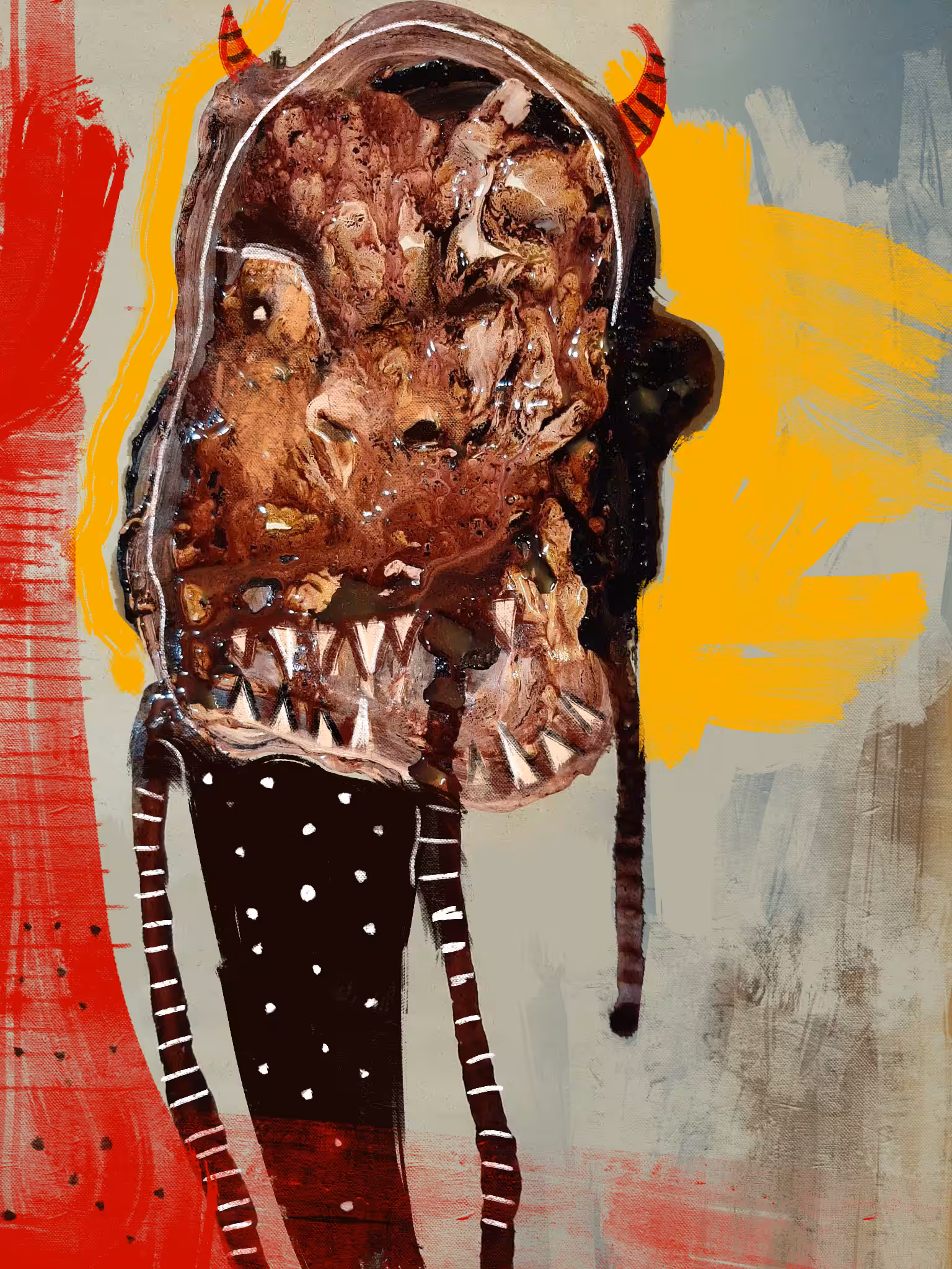 Exploded face