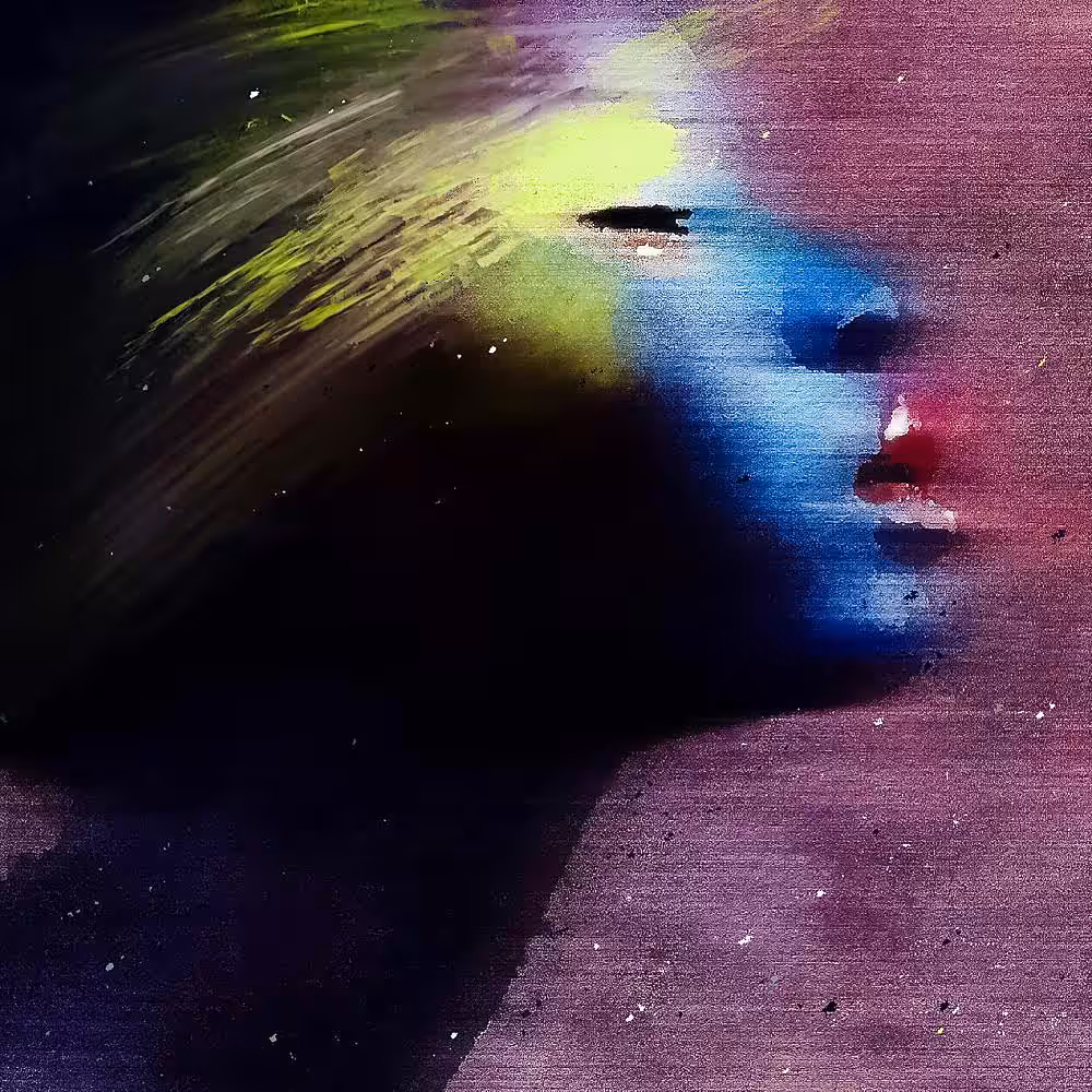 blue face women