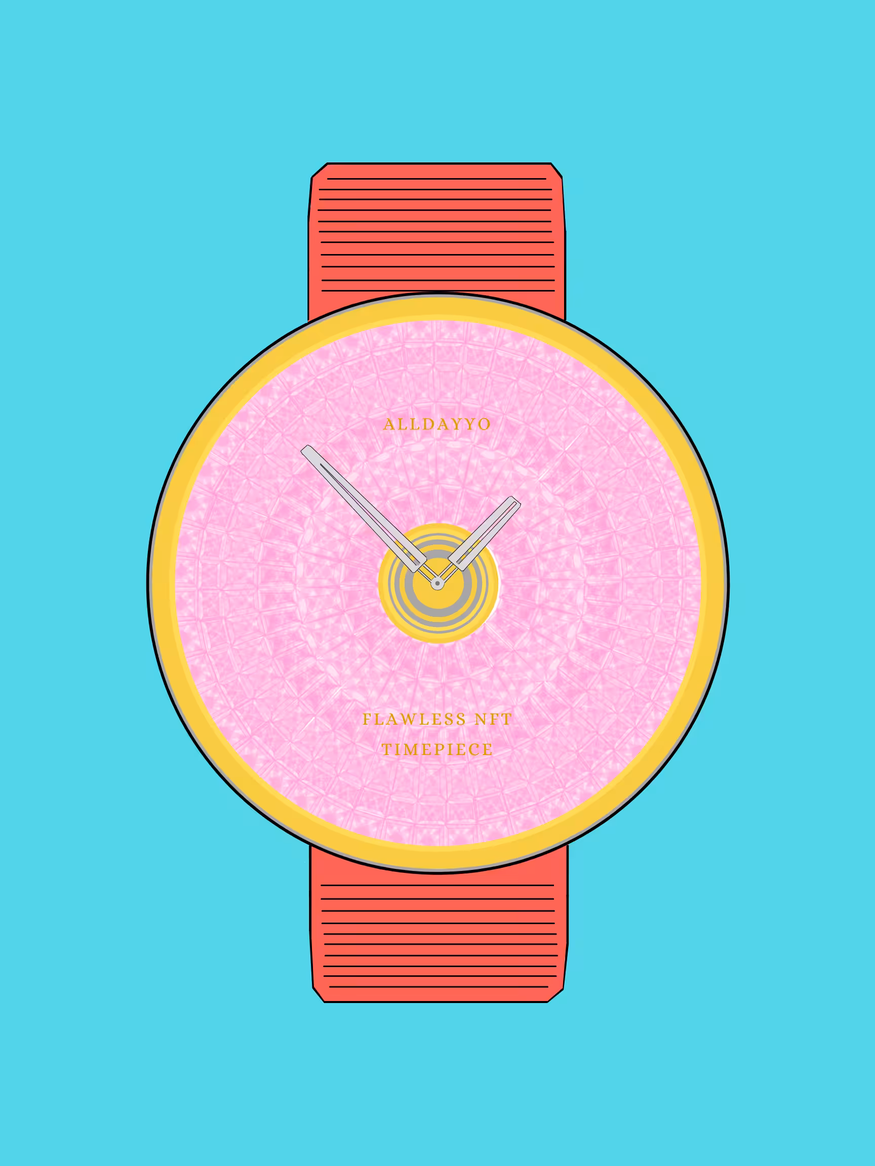 Alldayyo Flawless Pink Timepiece