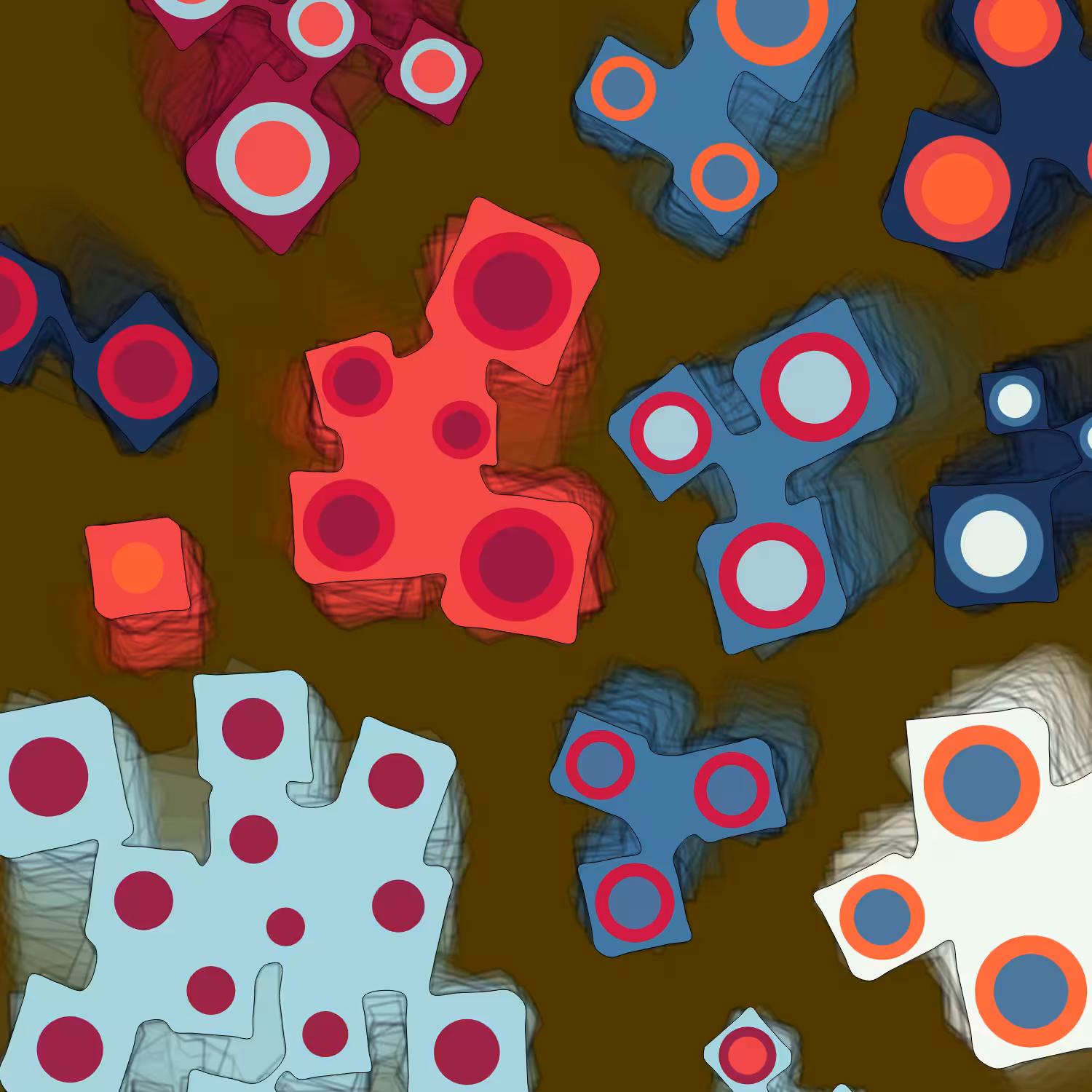Geometric colorful shapes (Free edition) #94