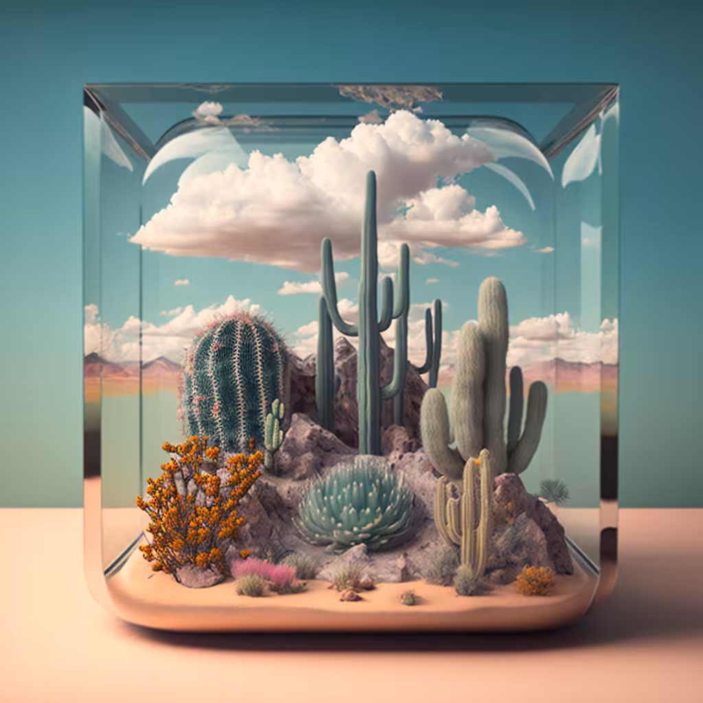 Cacti in the aquarium