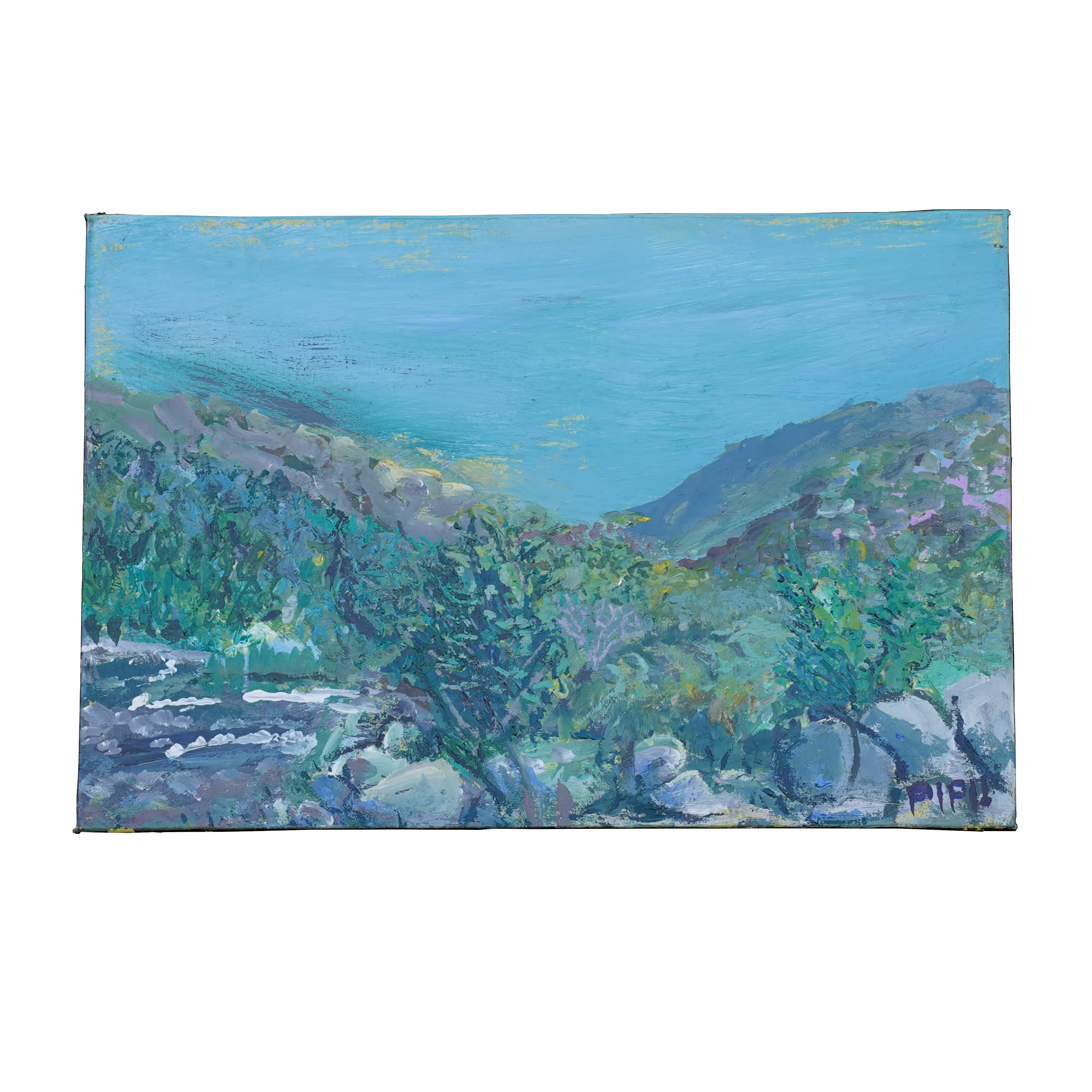 PAISAJE MONTAÑAS Y RIO