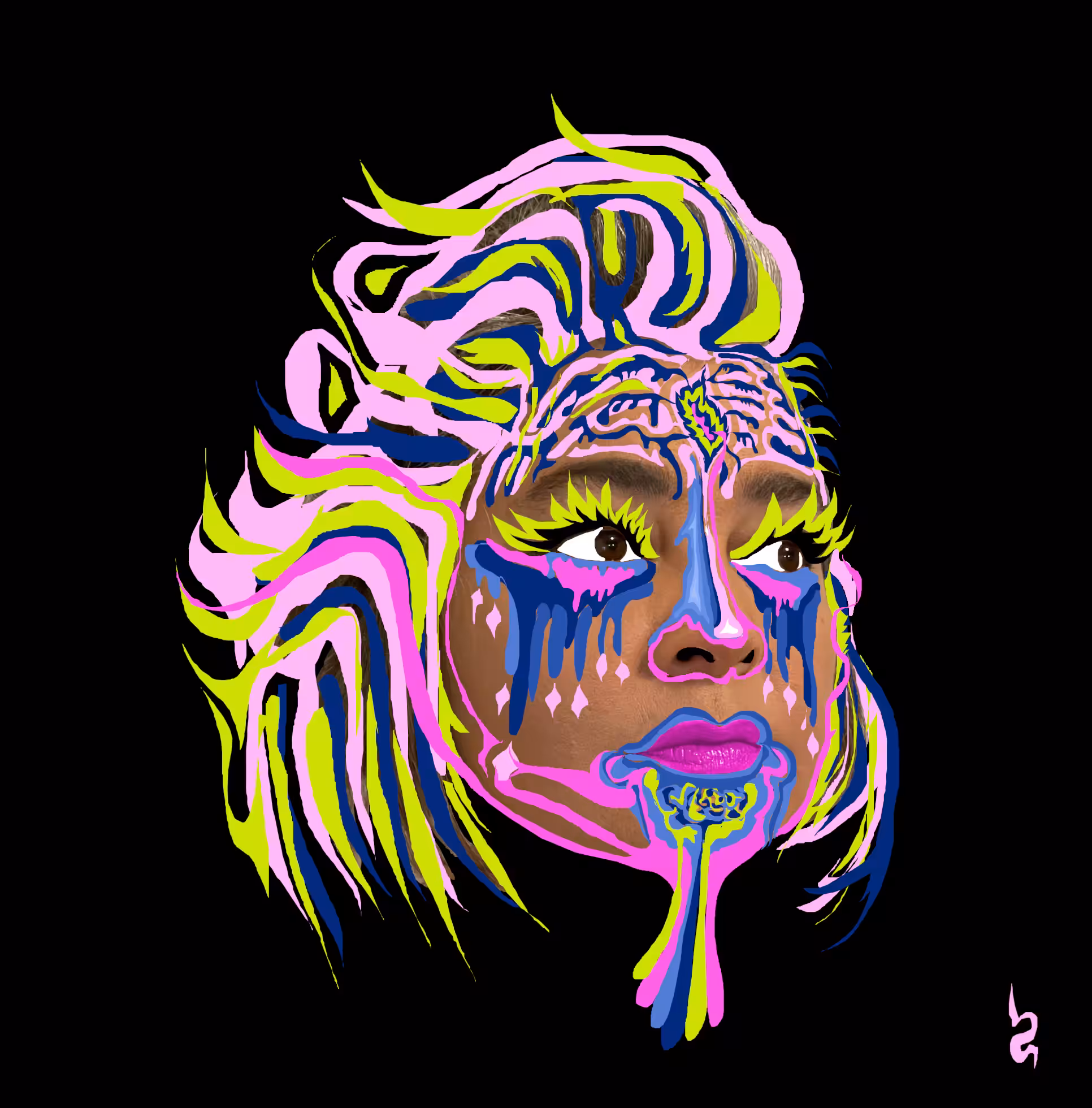 Self-Portrait With Rainbow Goatee