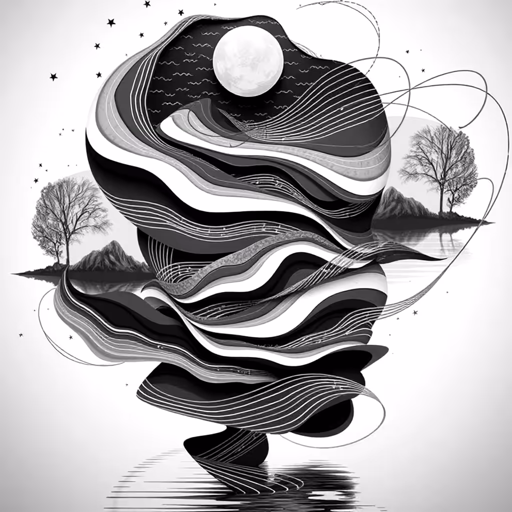 Echo of a Face in the Tides of Thought