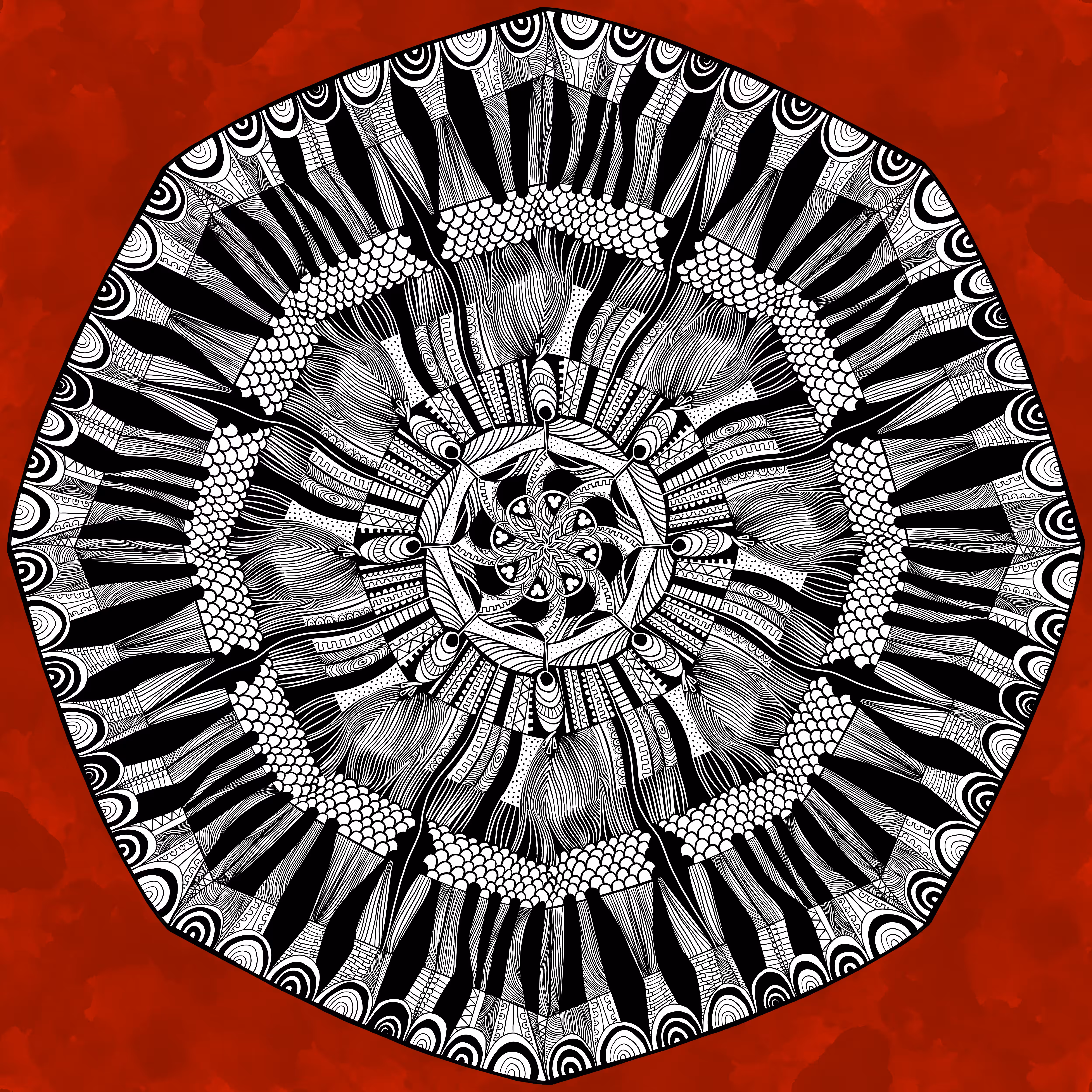 Red mandala