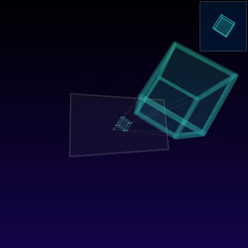 basic 3d projection concept animation #1