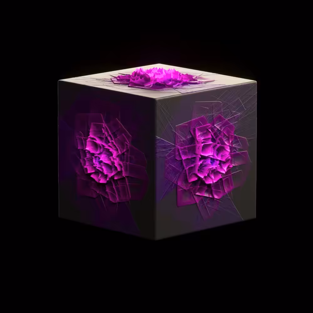 CUBE - FLOWER GLITCH Style