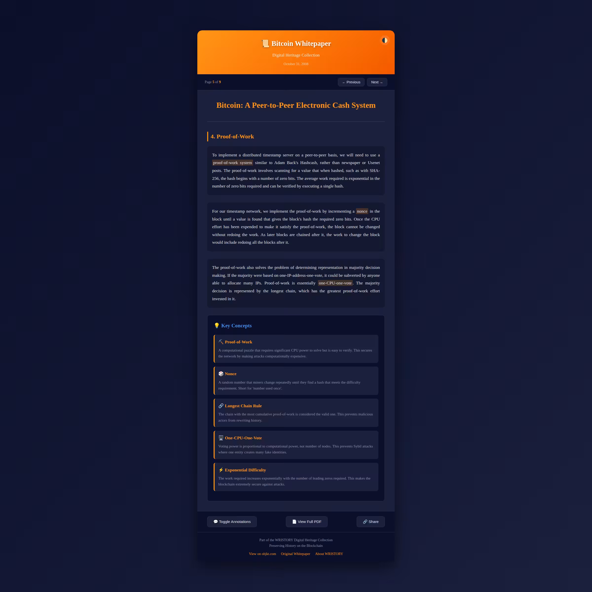 Bitcoin Whitepaper: Proof-of-Work (Page 5/9)