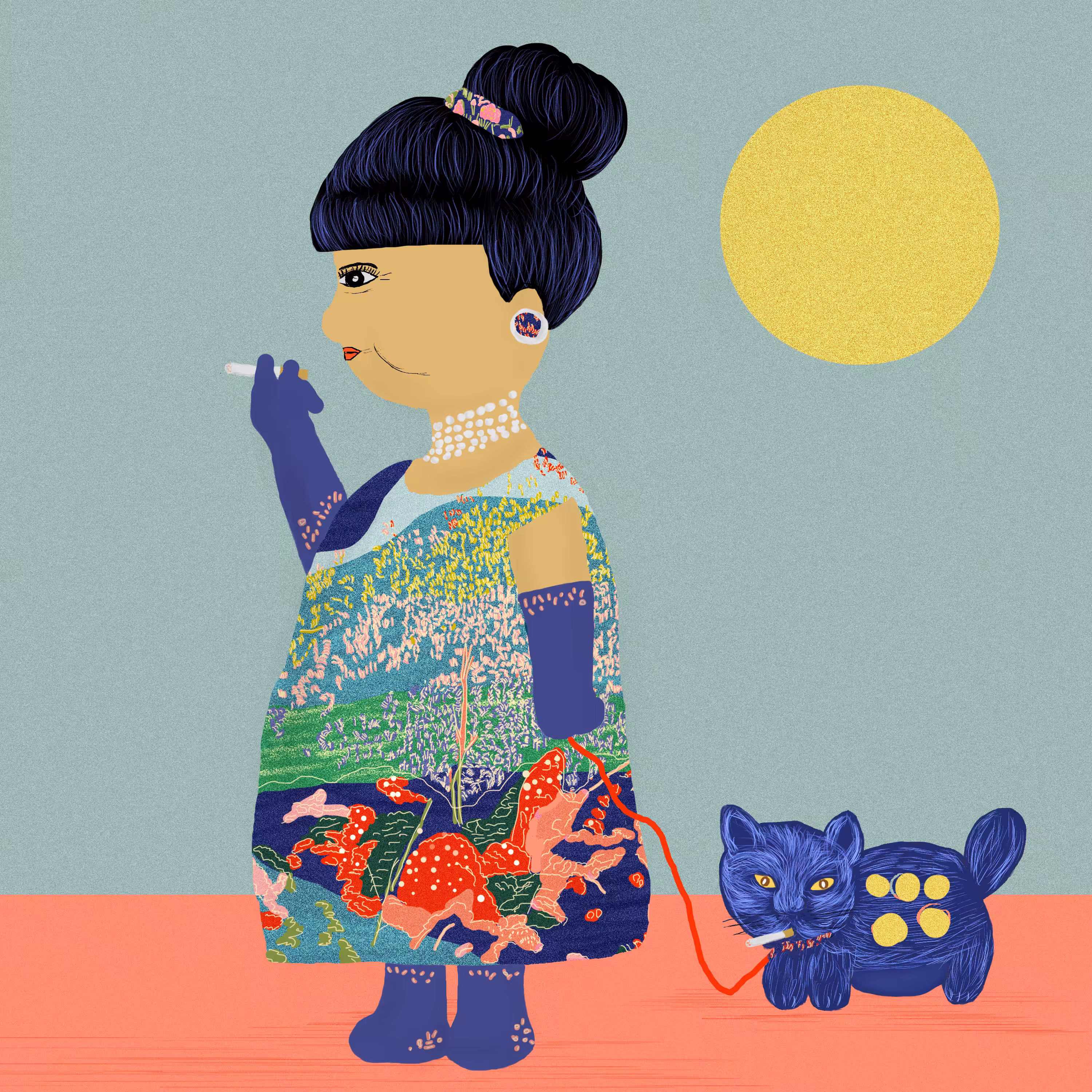 Purple cat