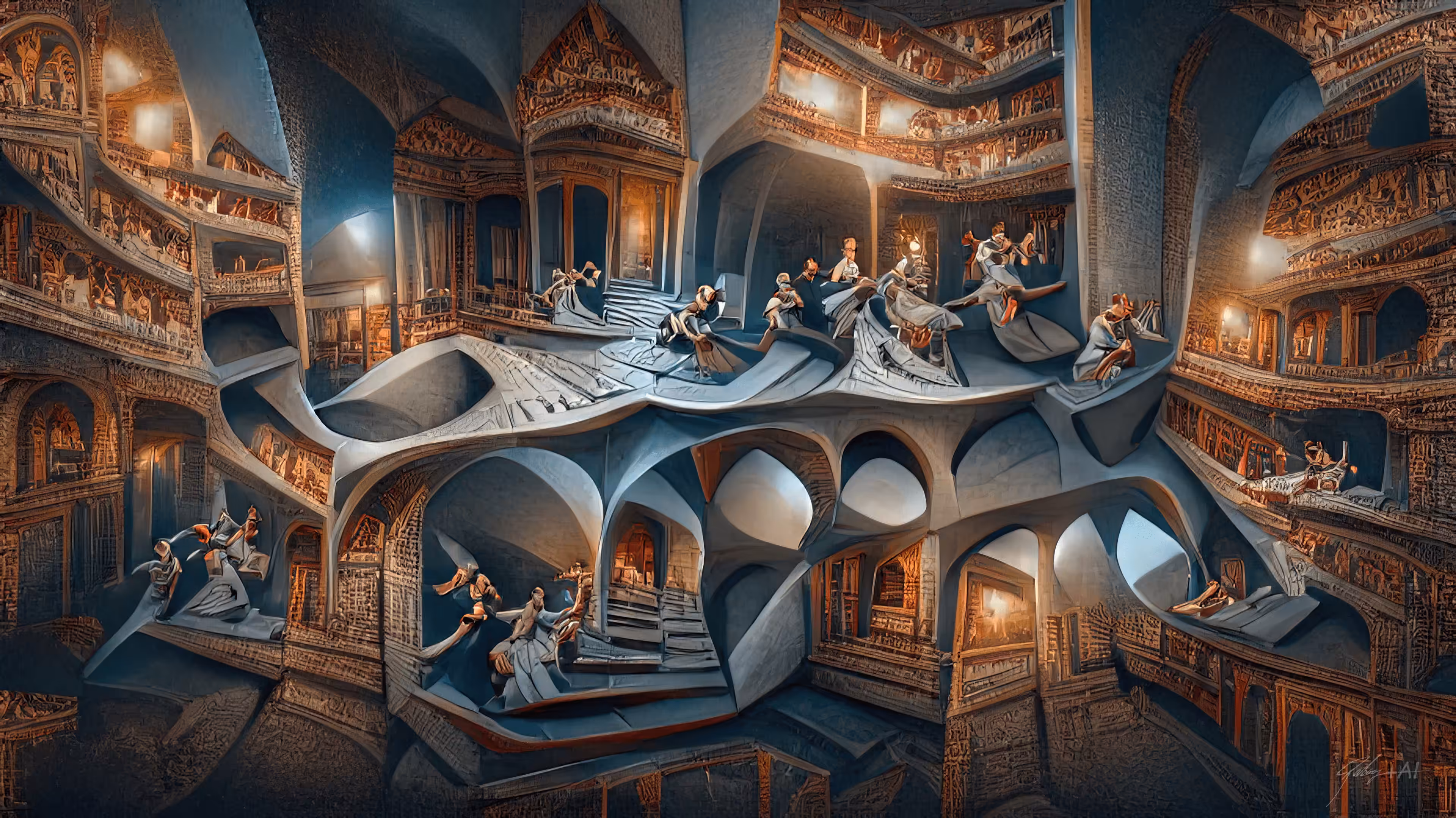 4 dimensional Classical 12th Century theatre