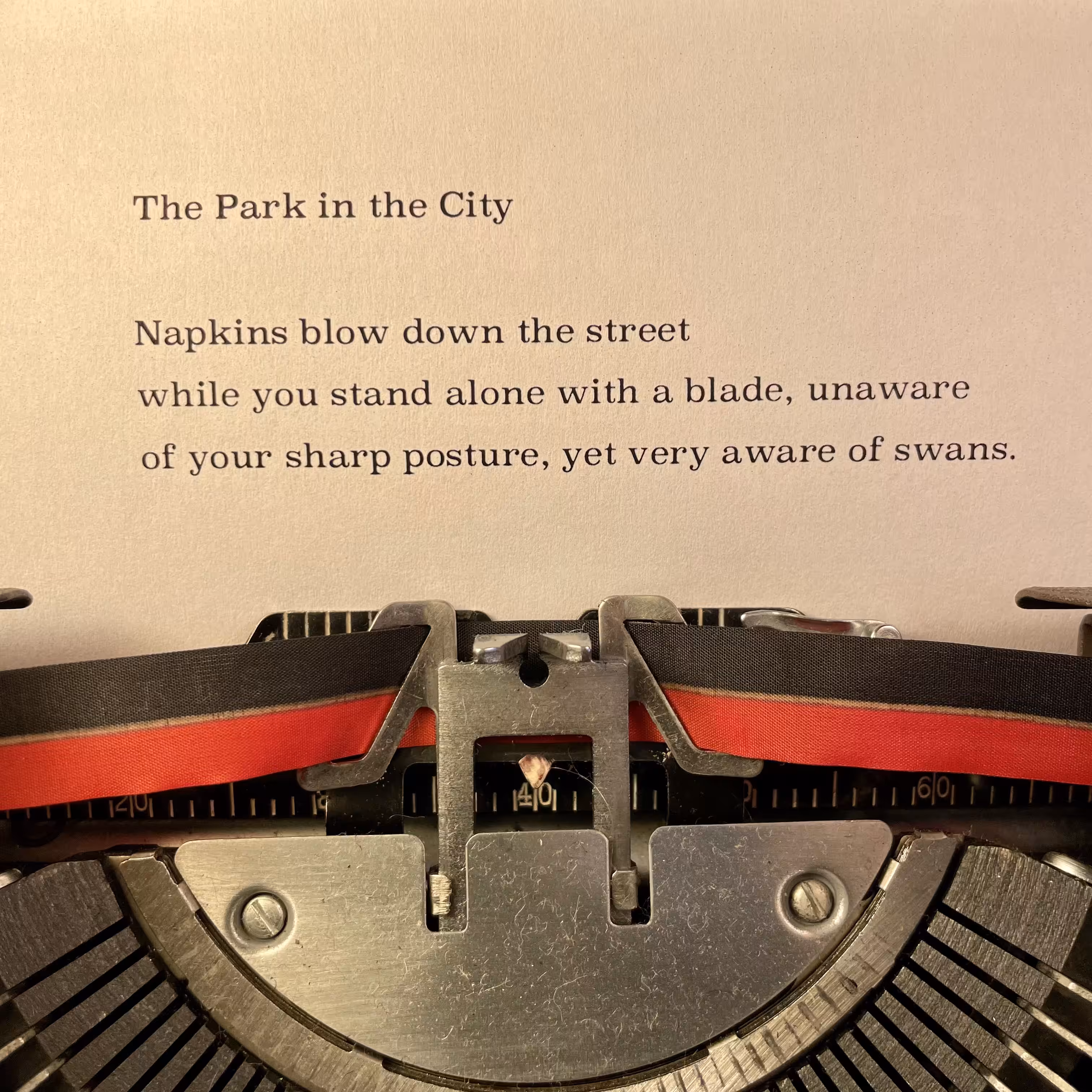 Love Poem Tercets: The Park in the City