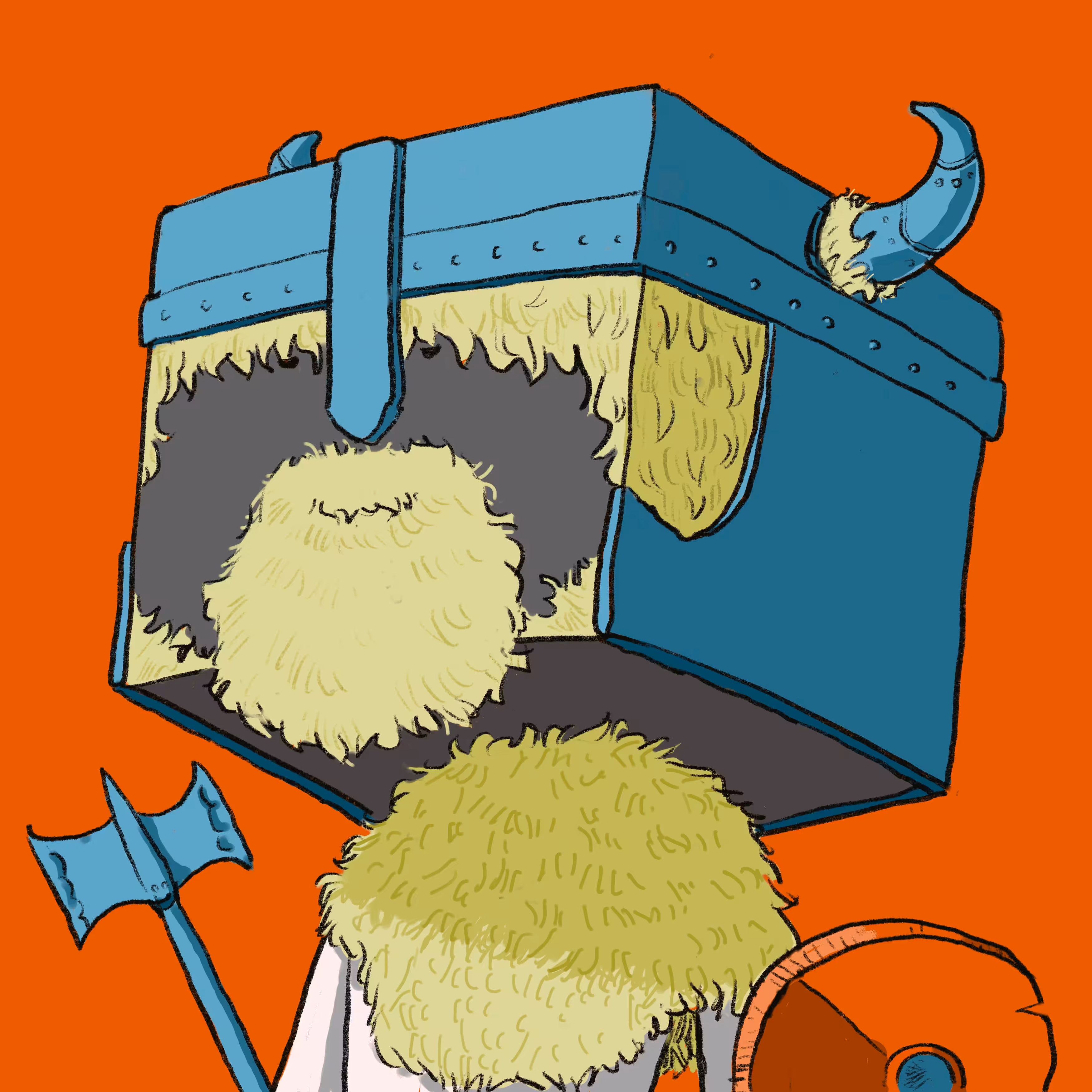 Lazy boxy #008 : Viking man