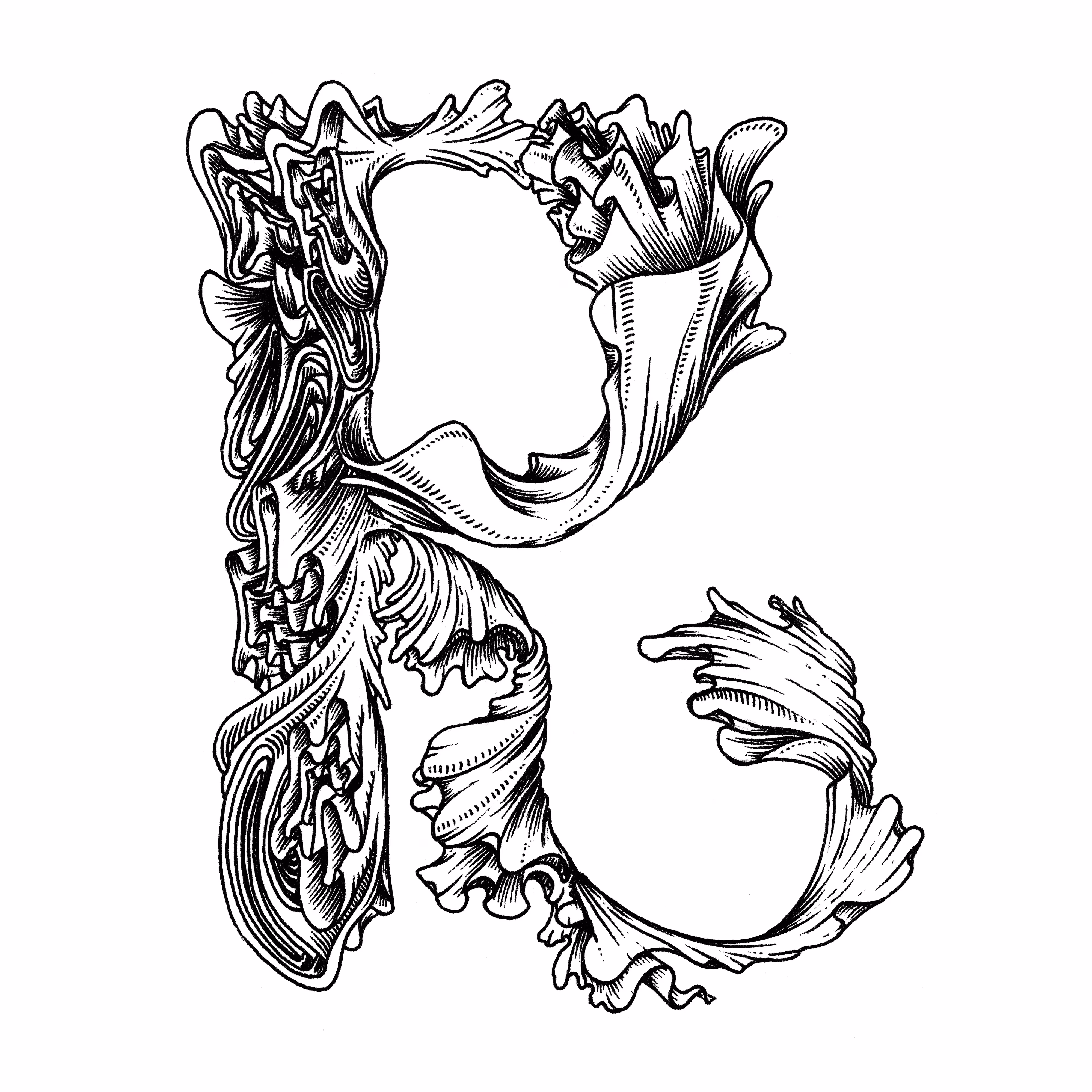 R (Ruffles) - 36 Days of Patterns