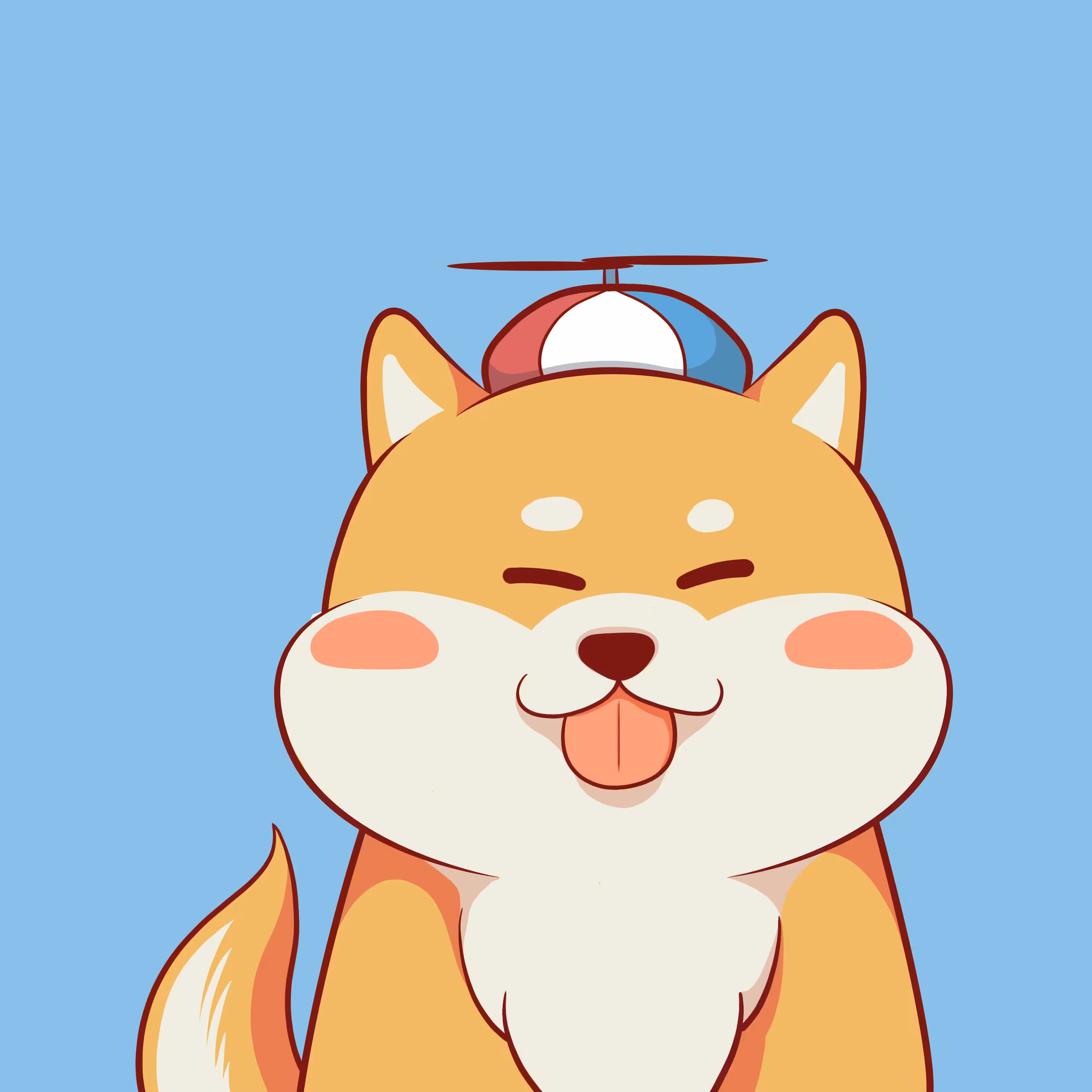 Cutes shiba with cute hat