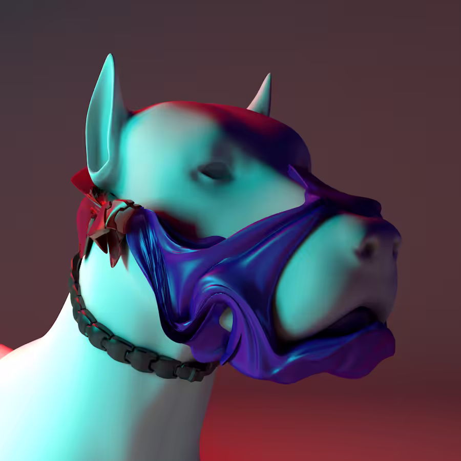 3d cyber dog-muzzle concept