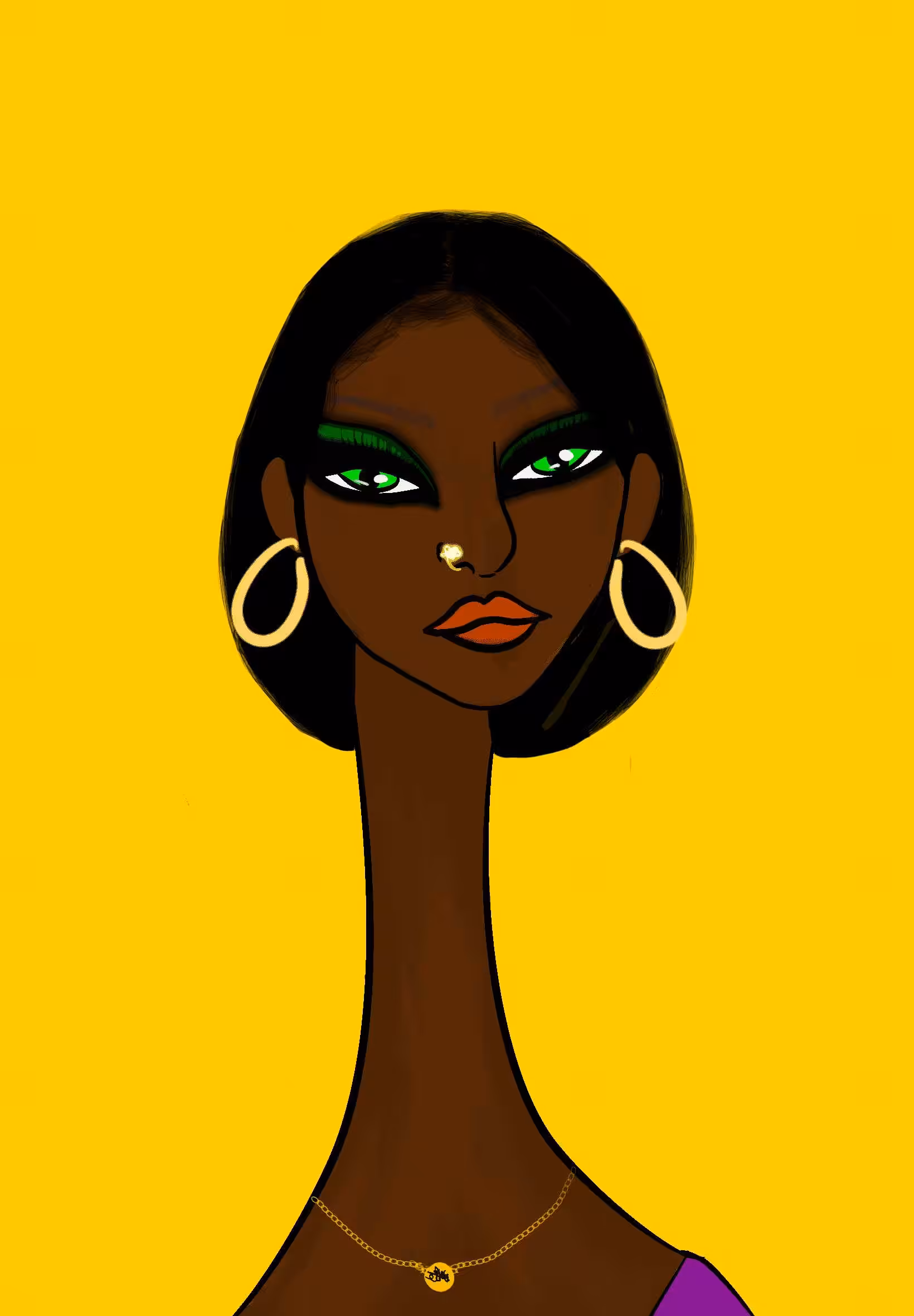 Long Neckie Lady #1270