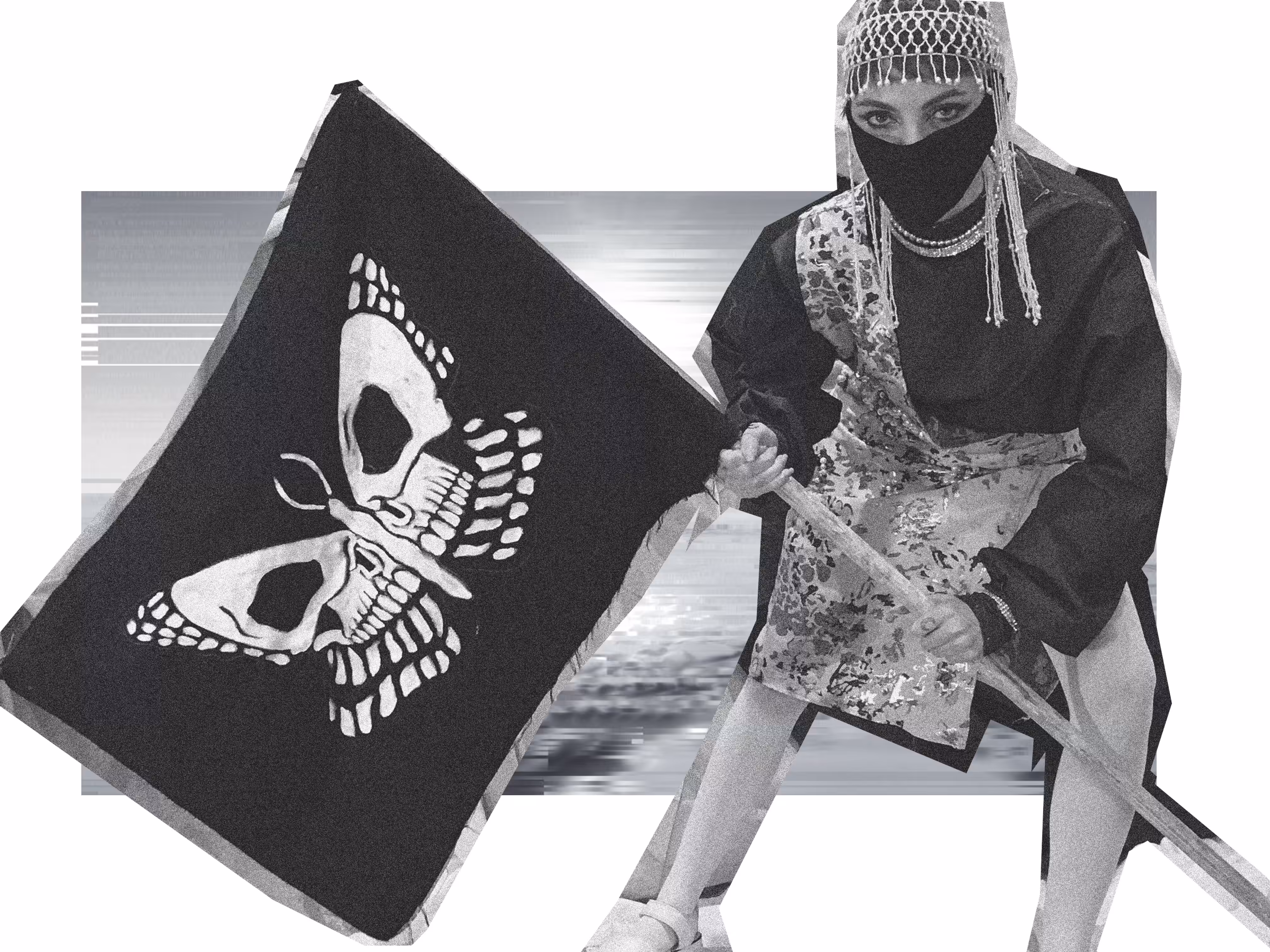 Pirate gal with her flag