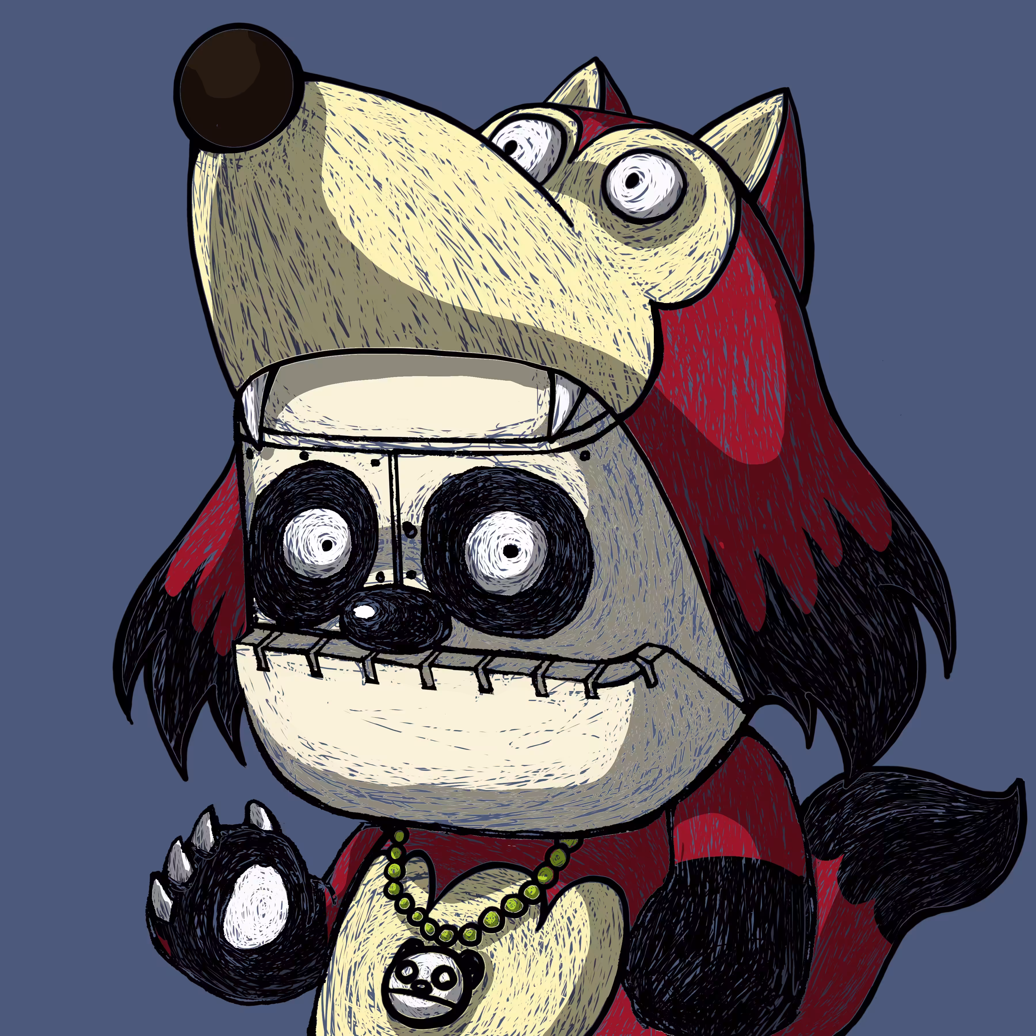 Papadou in fox costume