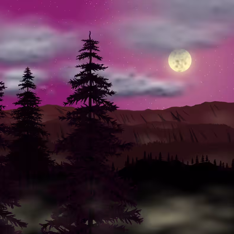 Moonlit Mountains #14