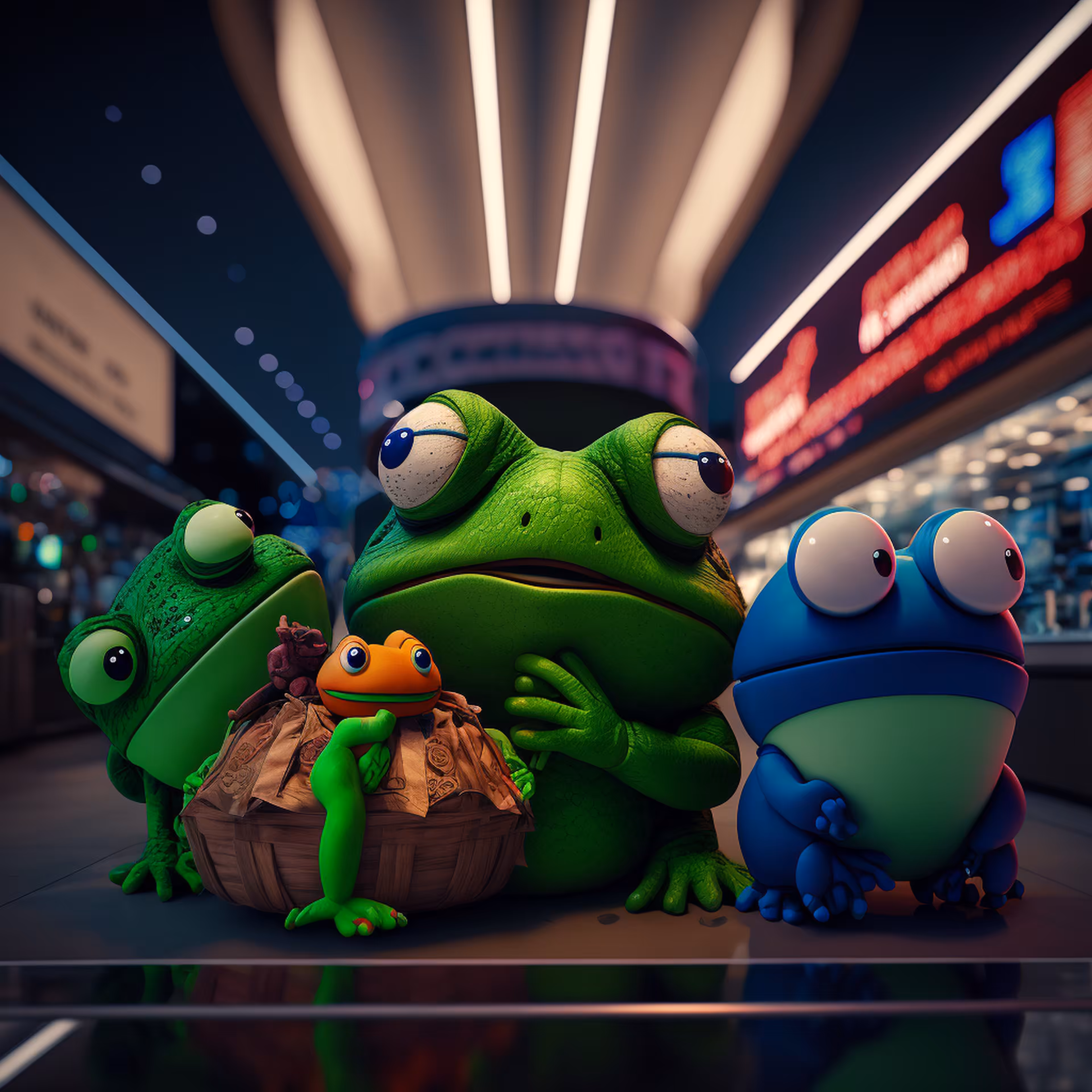 Pepe's World: Pepe and friends shopping