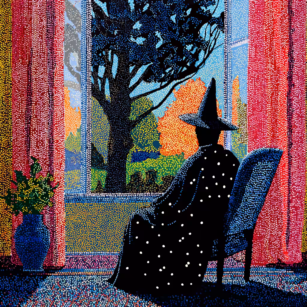 Wizard Sitting by a Window