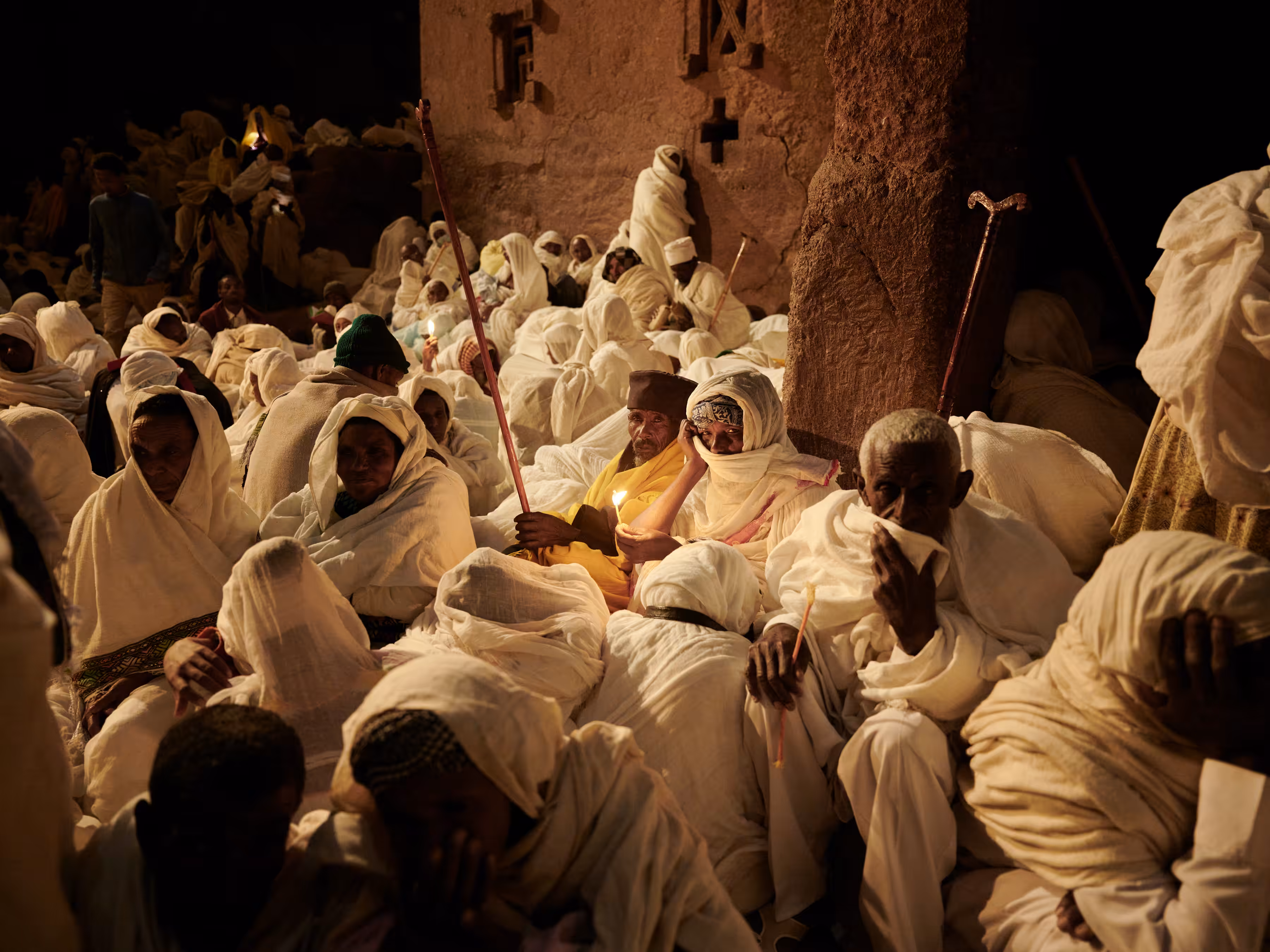 Ethiopia - Pilgrims on the Morning of Gena at Bet Maryam
