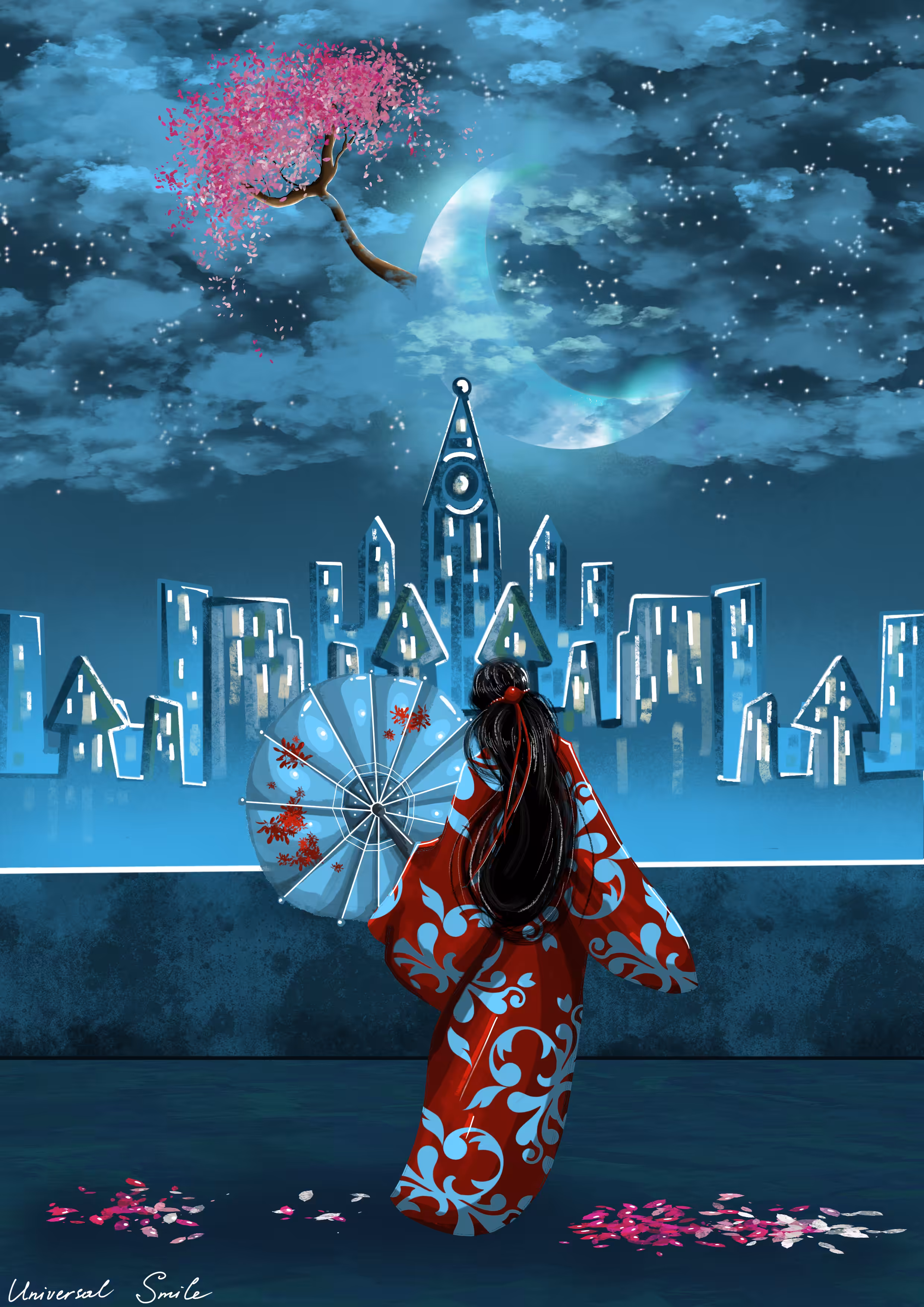 The Blossom of Moonlit Dreams