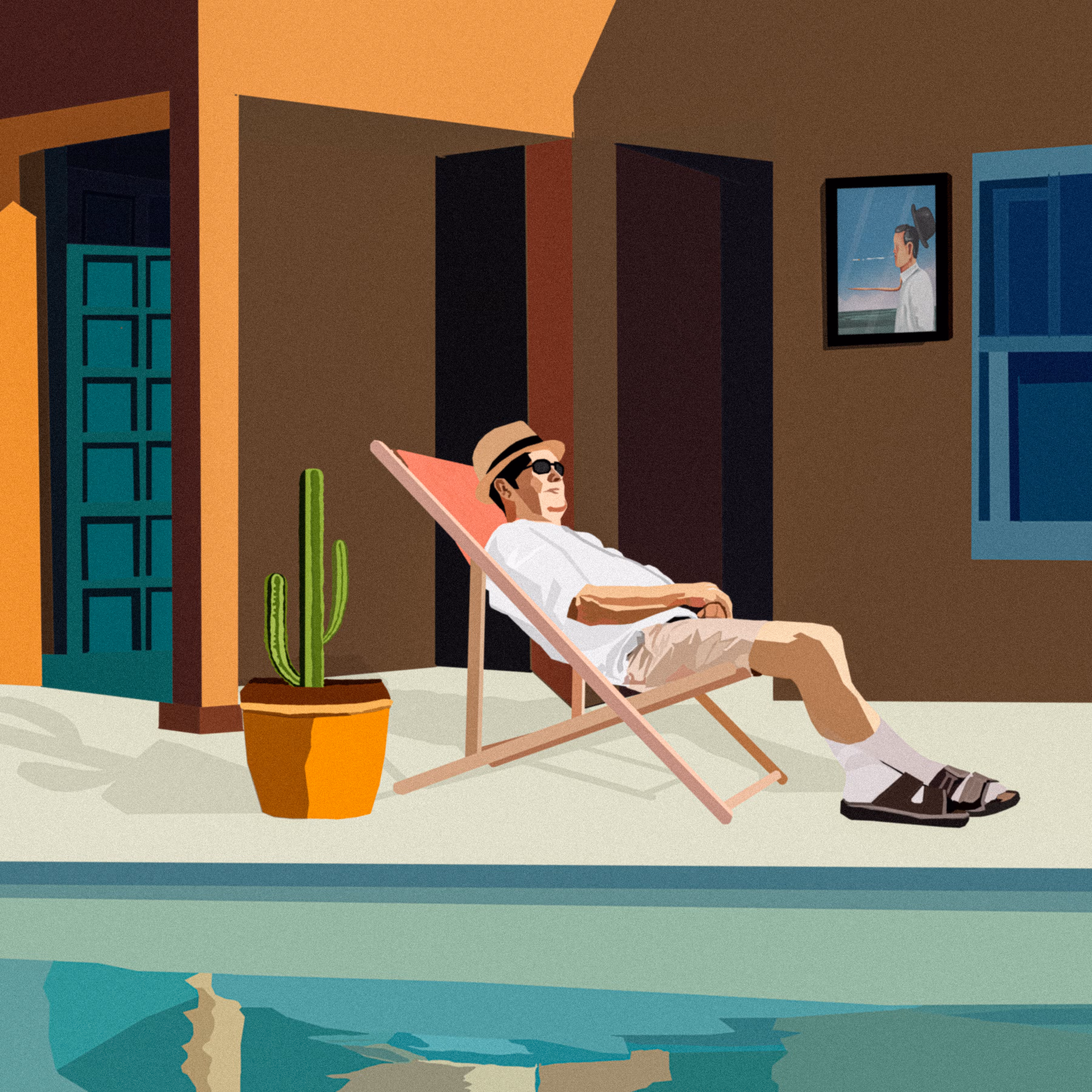 Chilling by the Pool side