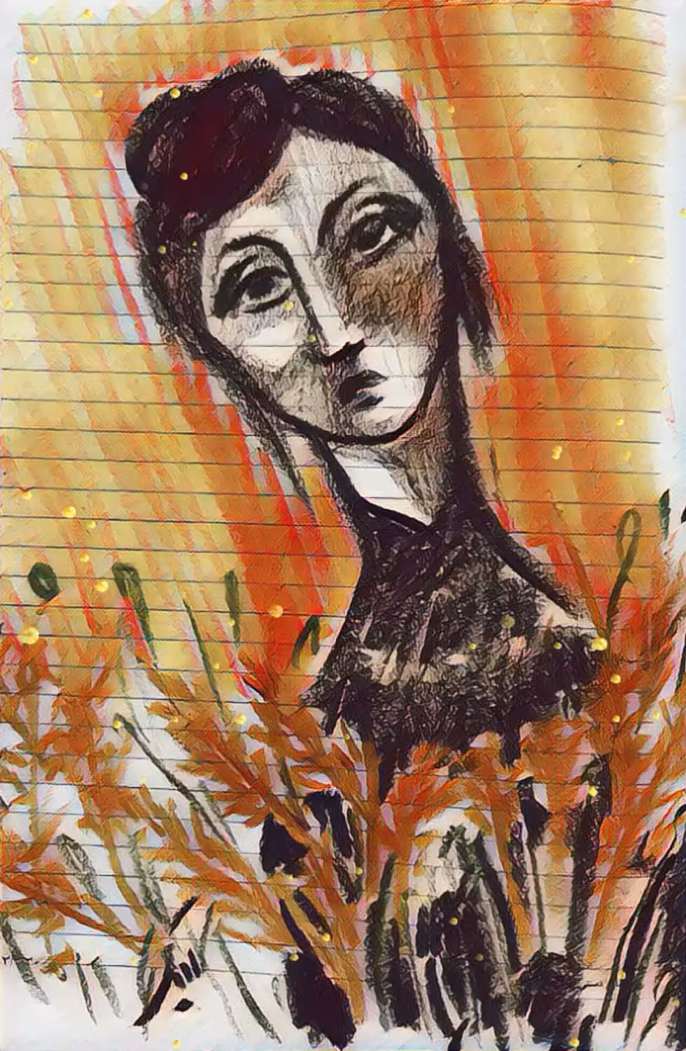 A girl in the wheat field