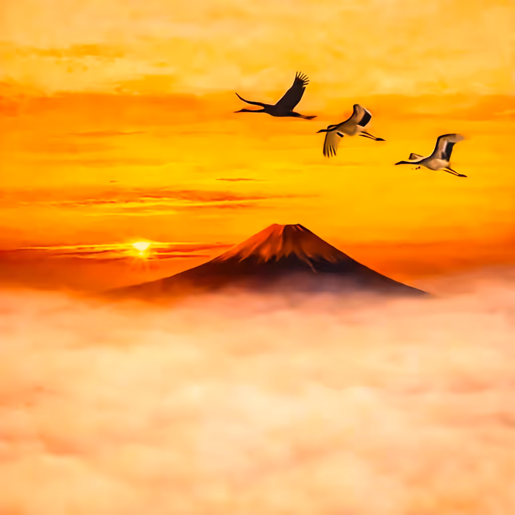 Simple Fuji Art: Above the Clouds
