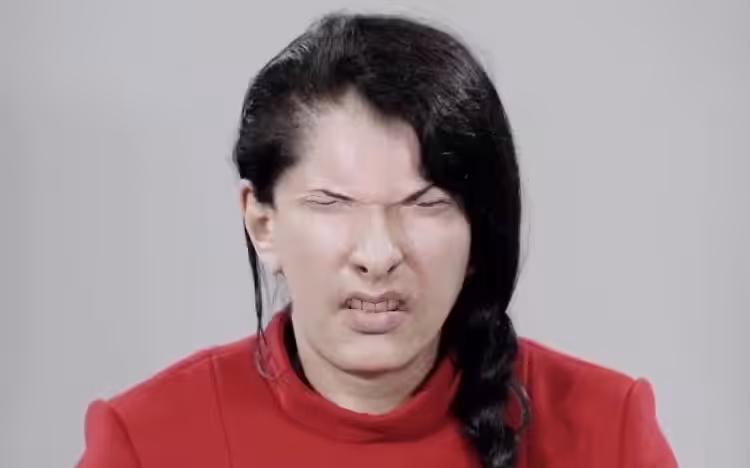 Marina Abramovic shitting herself