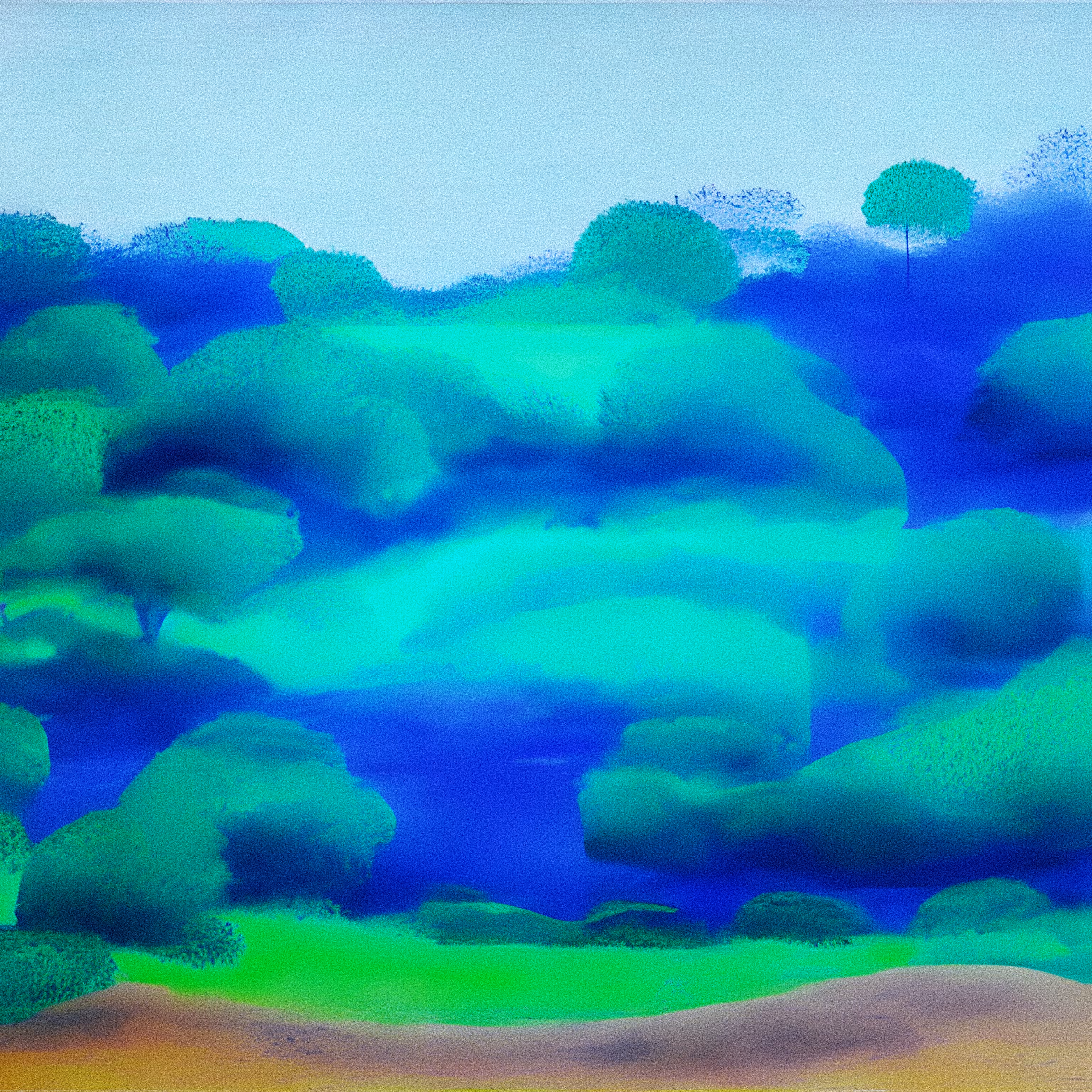 Blue Blurry landscape
