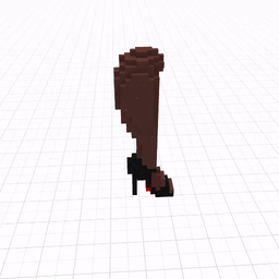 Calf - Left Chocolate black pump