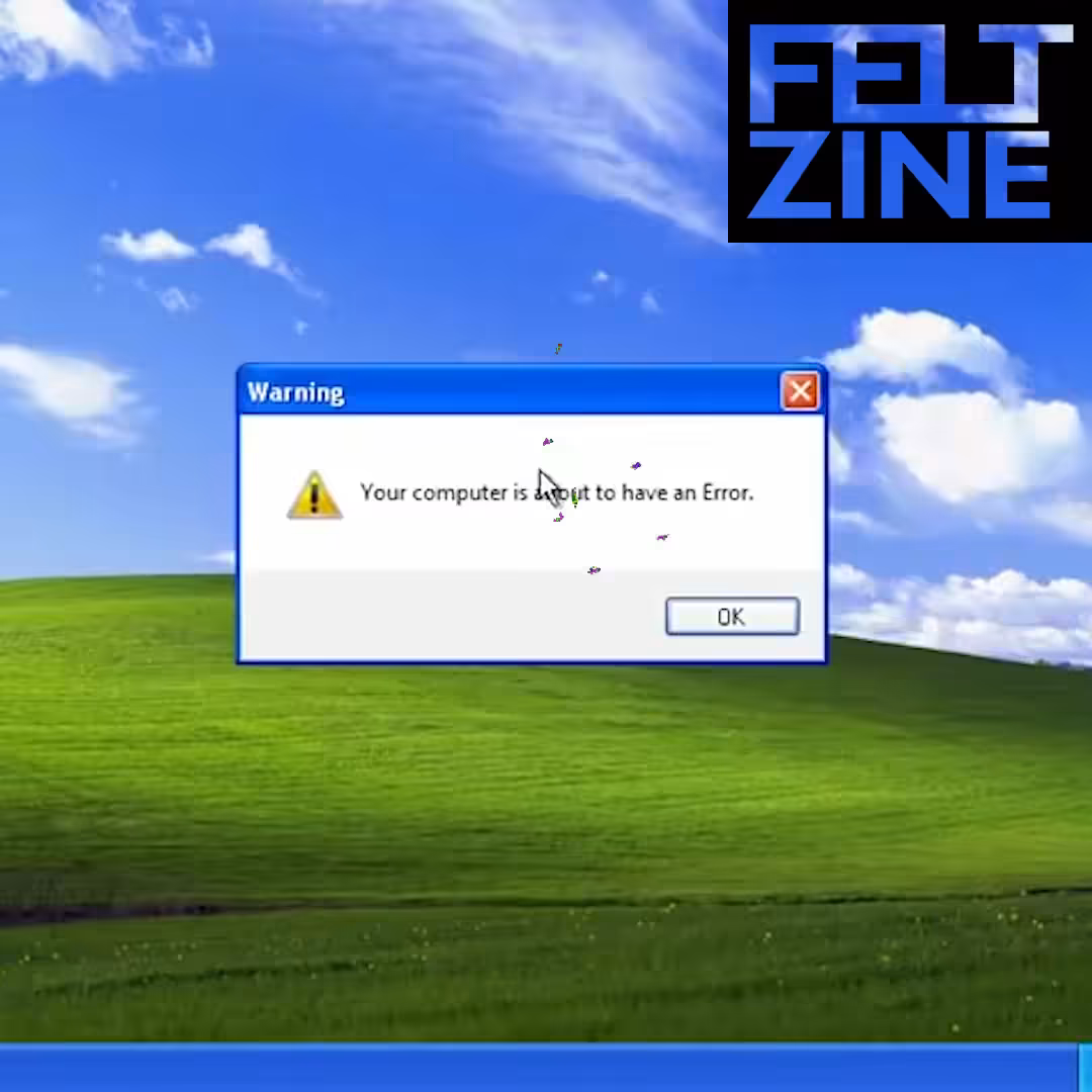 Canvas by Felt Zine: Canvas #387: desktop error. — vr. — virus. — black box logo. — dreamscape