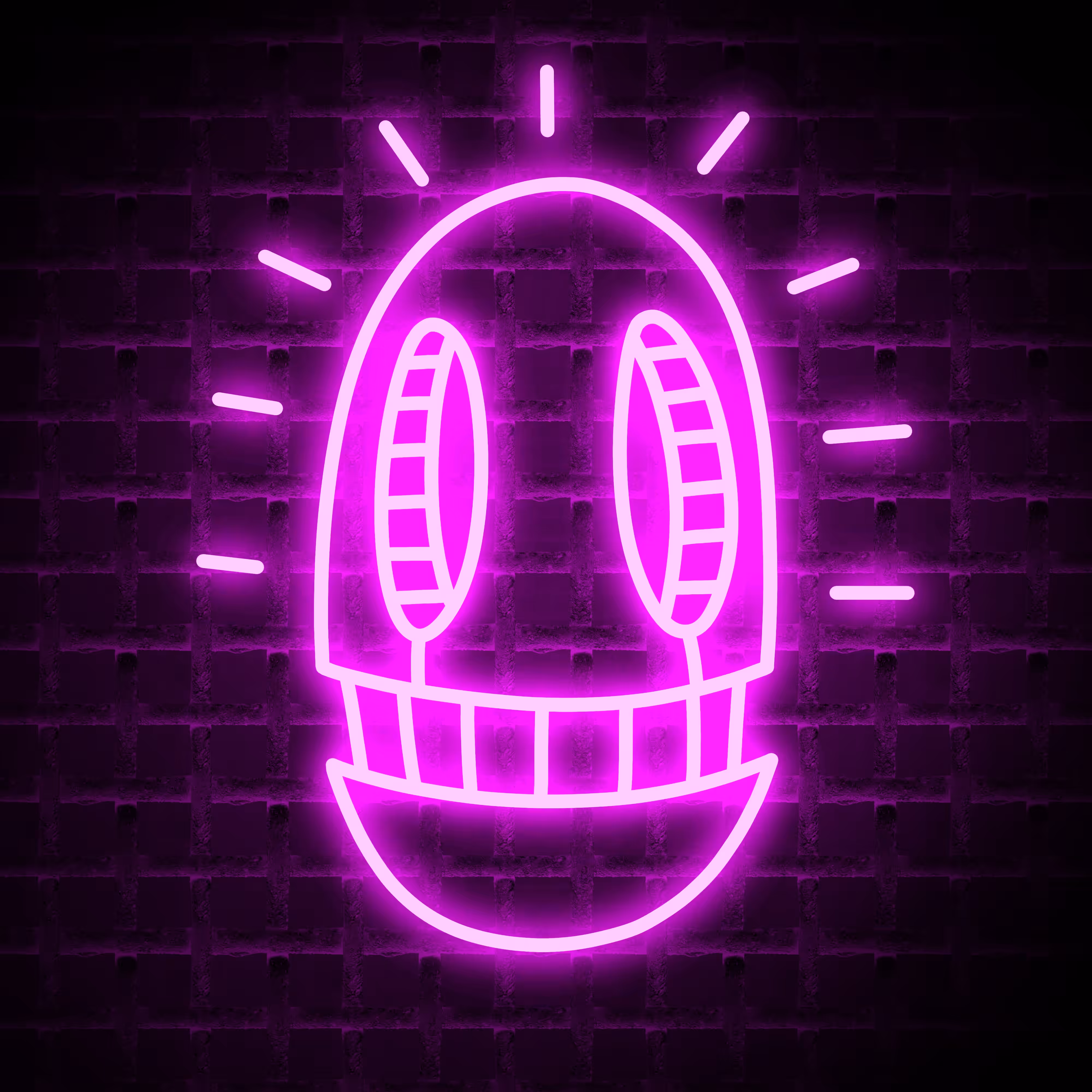 Neon Pink Oibot Head
