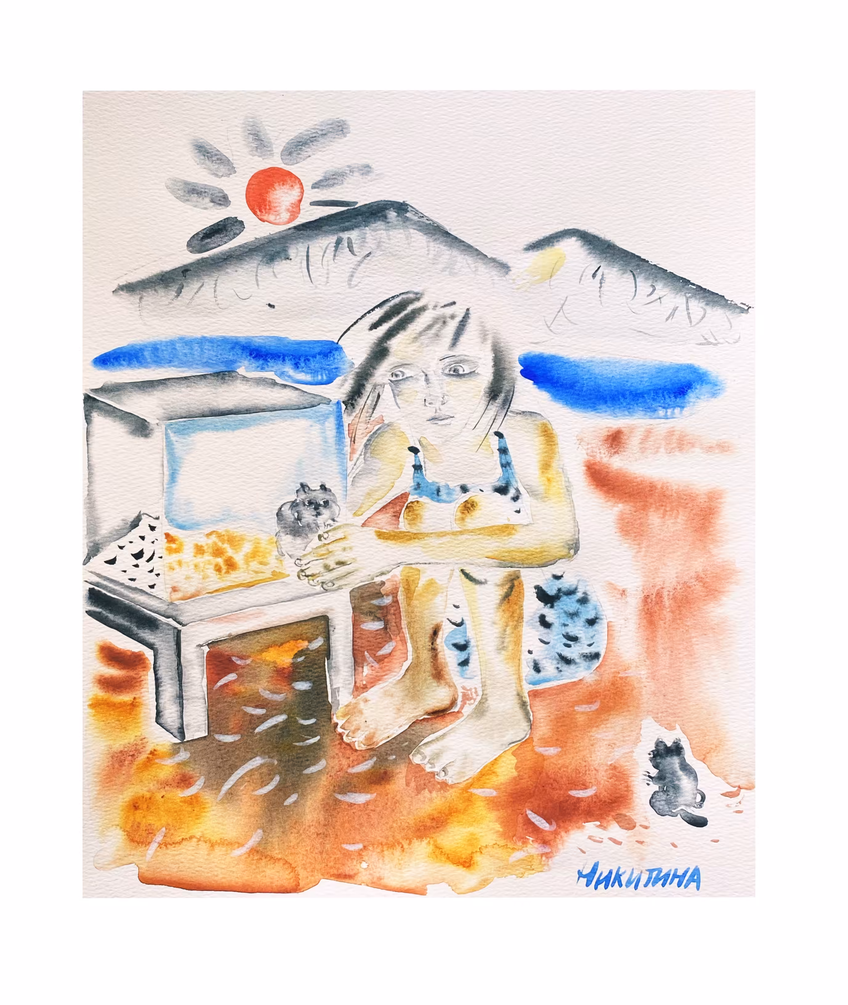 «girl and hamster in an aquarium or another attempt to see the role of a woman through her limitations»