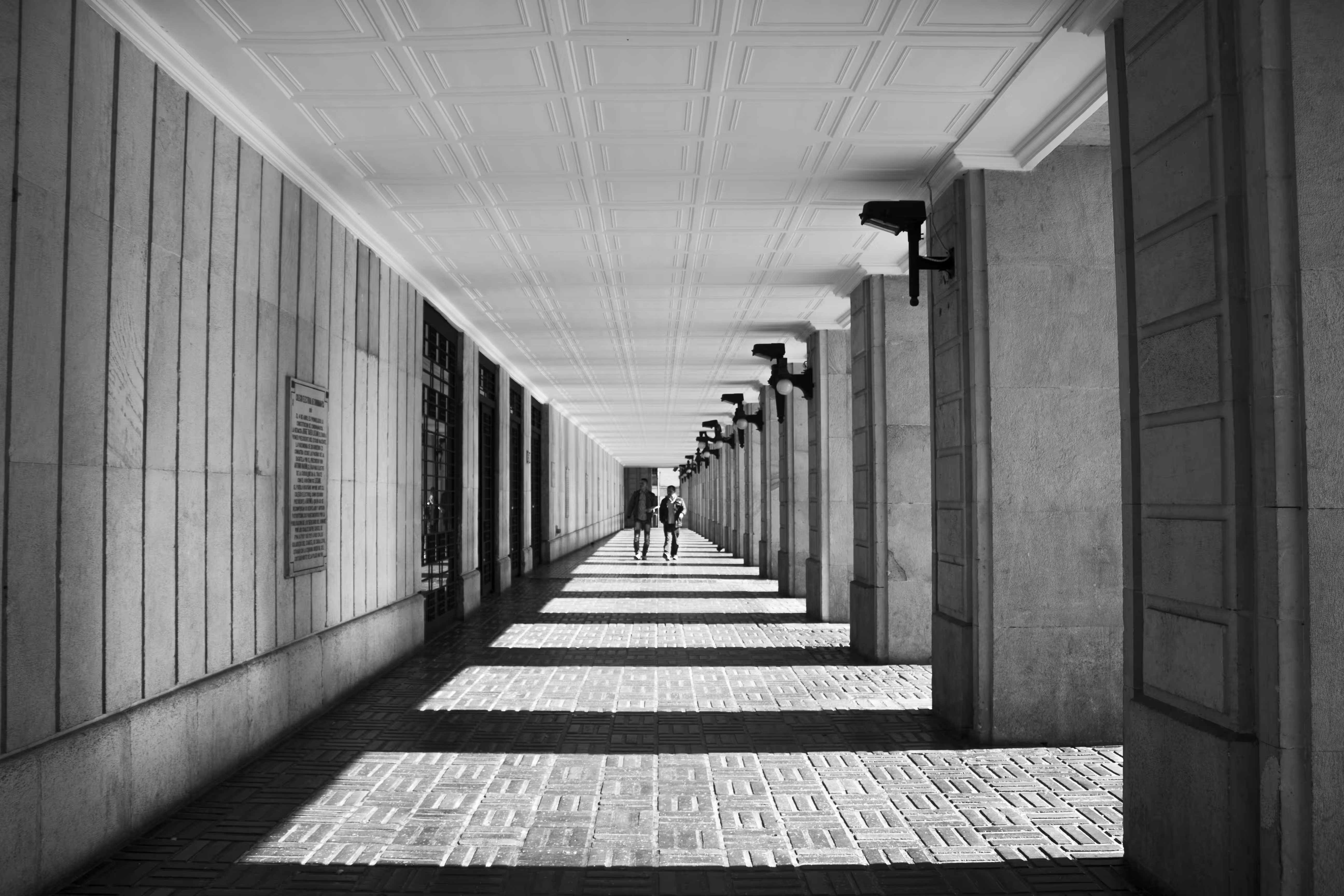 People walking on a sunny day