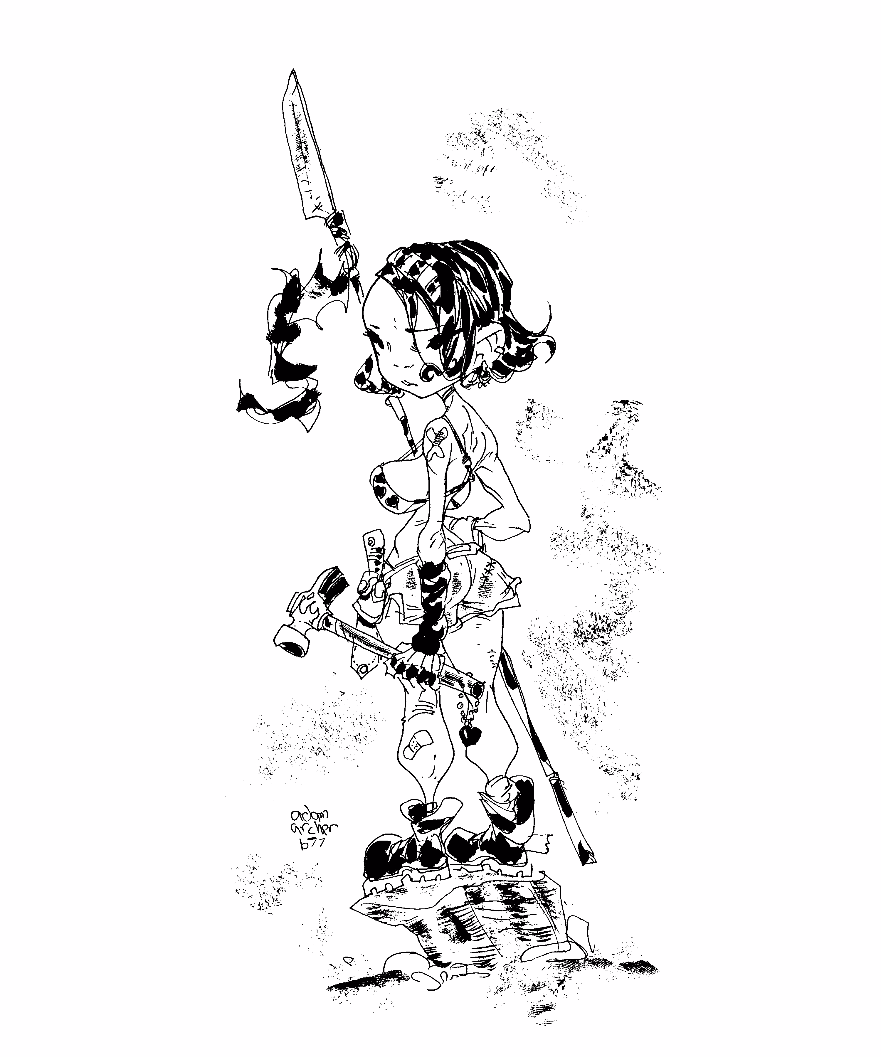 adam archer's doodles: black series 077