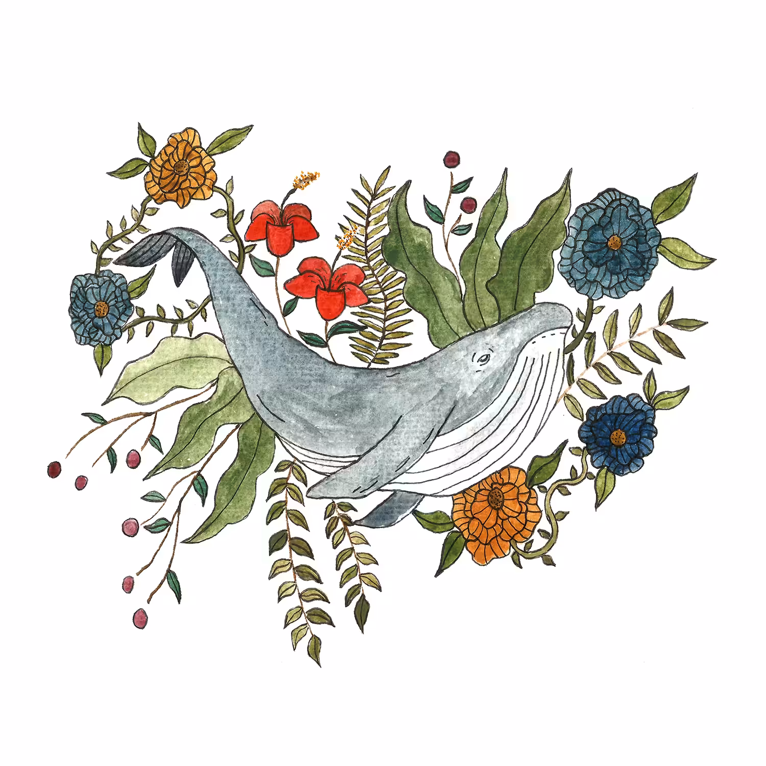 Whale in Between Bloom