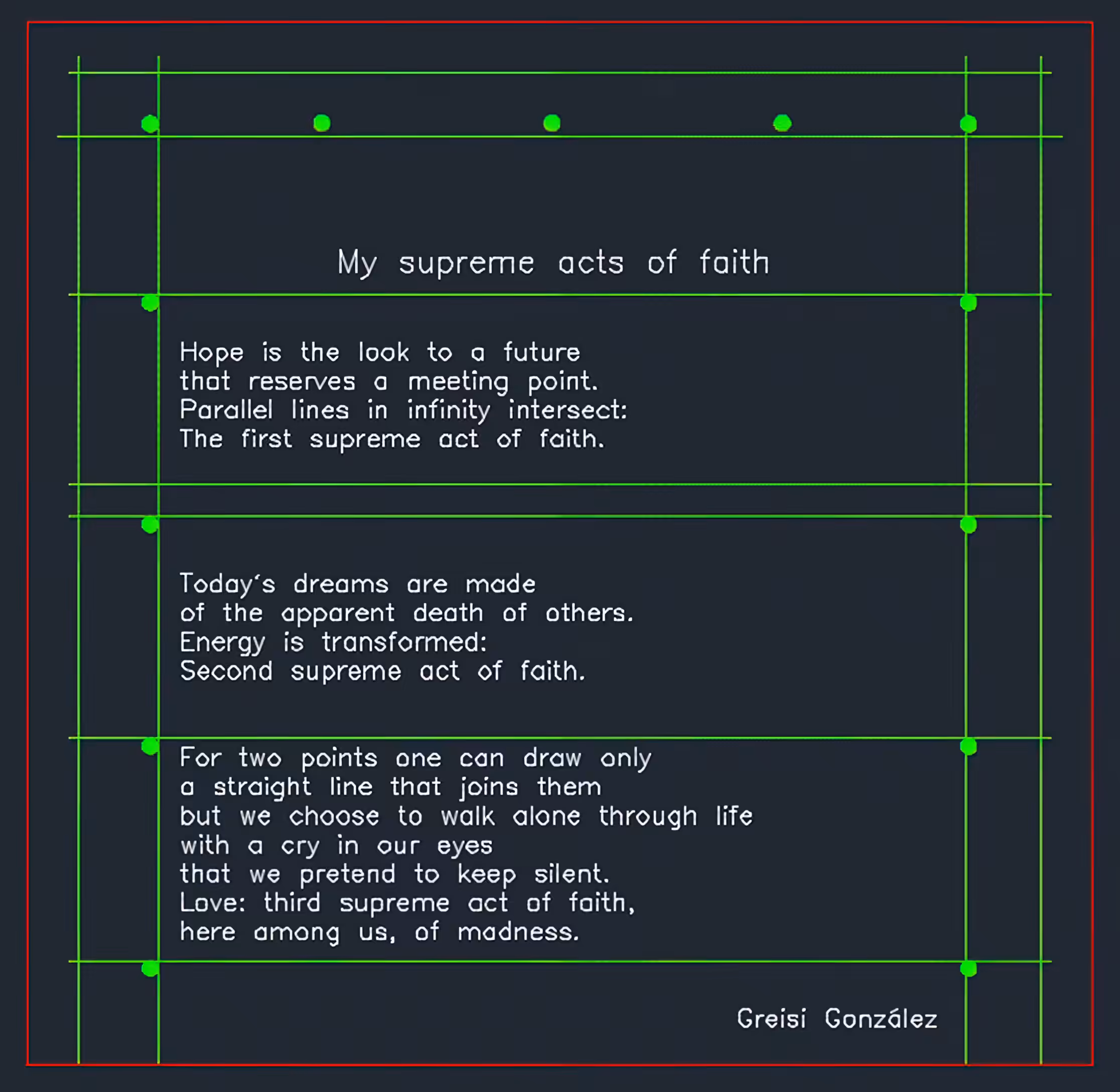 Science in verse: My supreme acts of faith