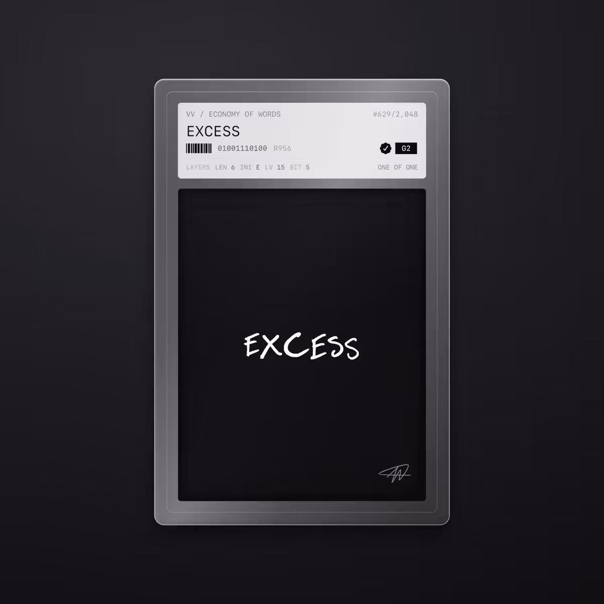 Economy of Words: EXCESS · #629
