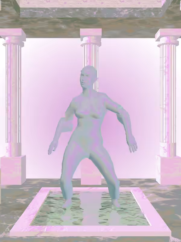 HeavenComputer: The Dancing Matte Pale Green Woman #4719